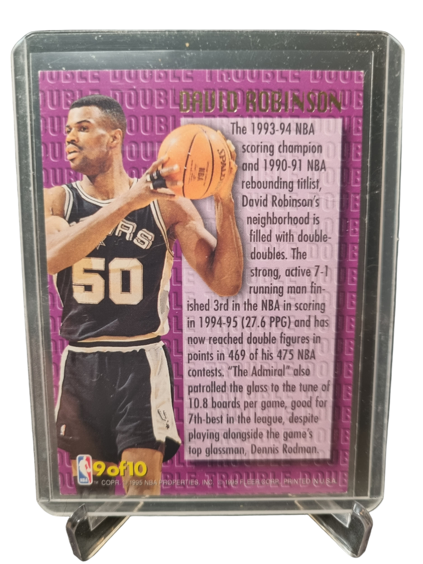 1995-96 Fleer Ultra #9 of 10 David Robinson Double Trouble