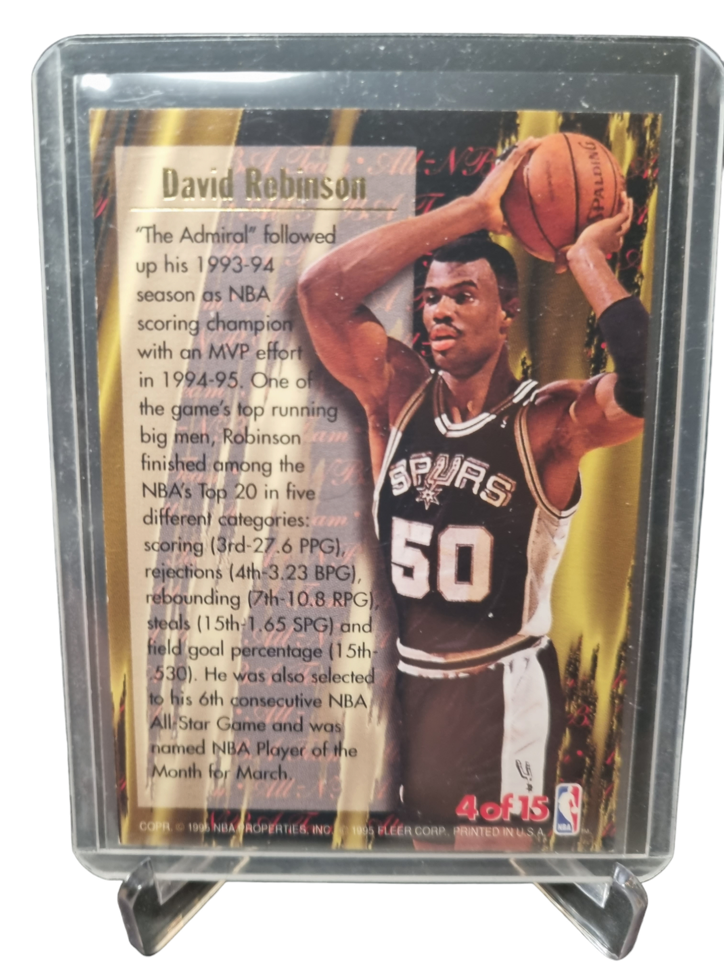 1995-96 Fleer Ultra #4 of 15 David Robinson 1st Team All-NBA