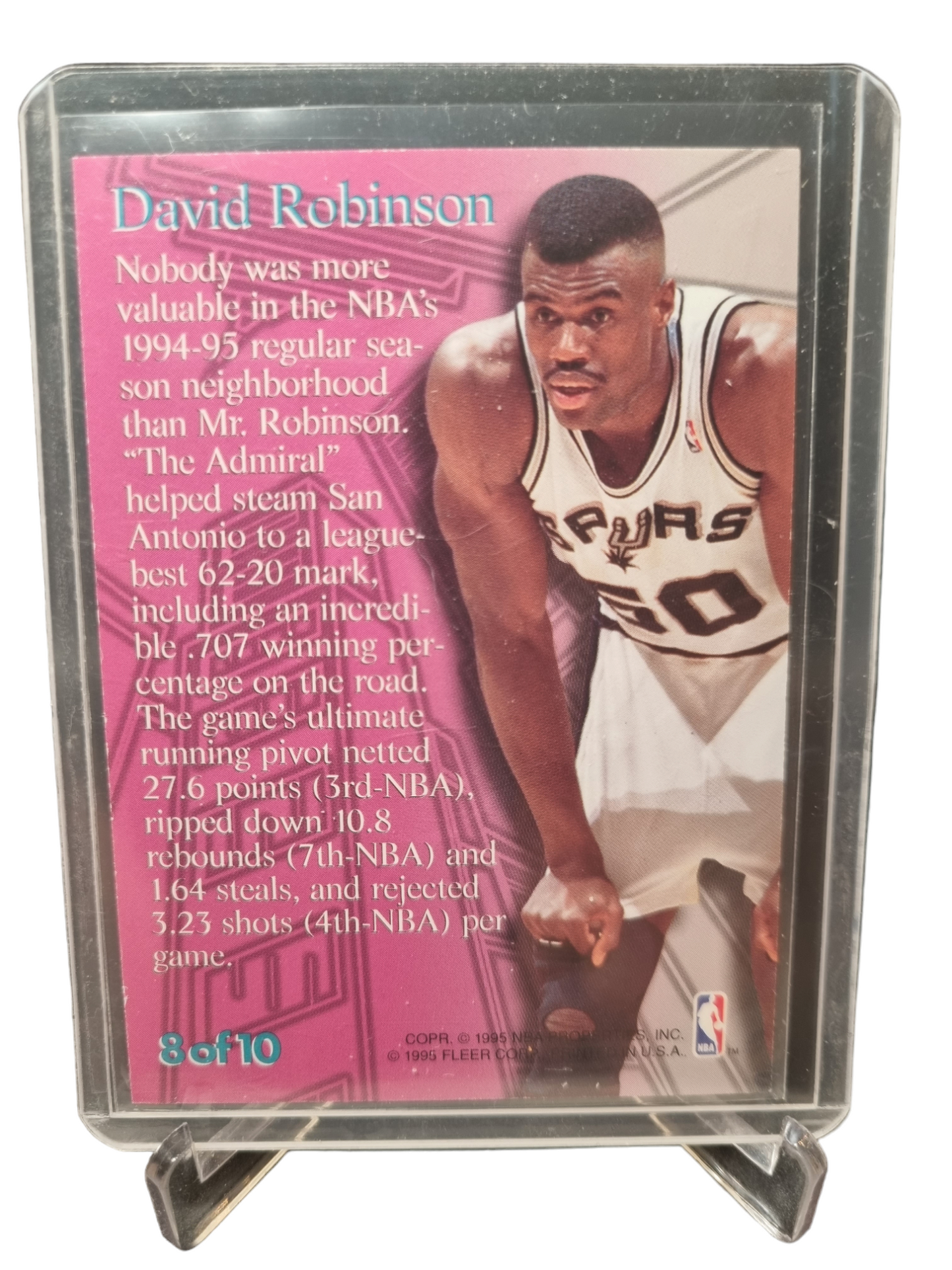 1995-96 Fleer Metal #8 of 10 David Robinson Steel Tower