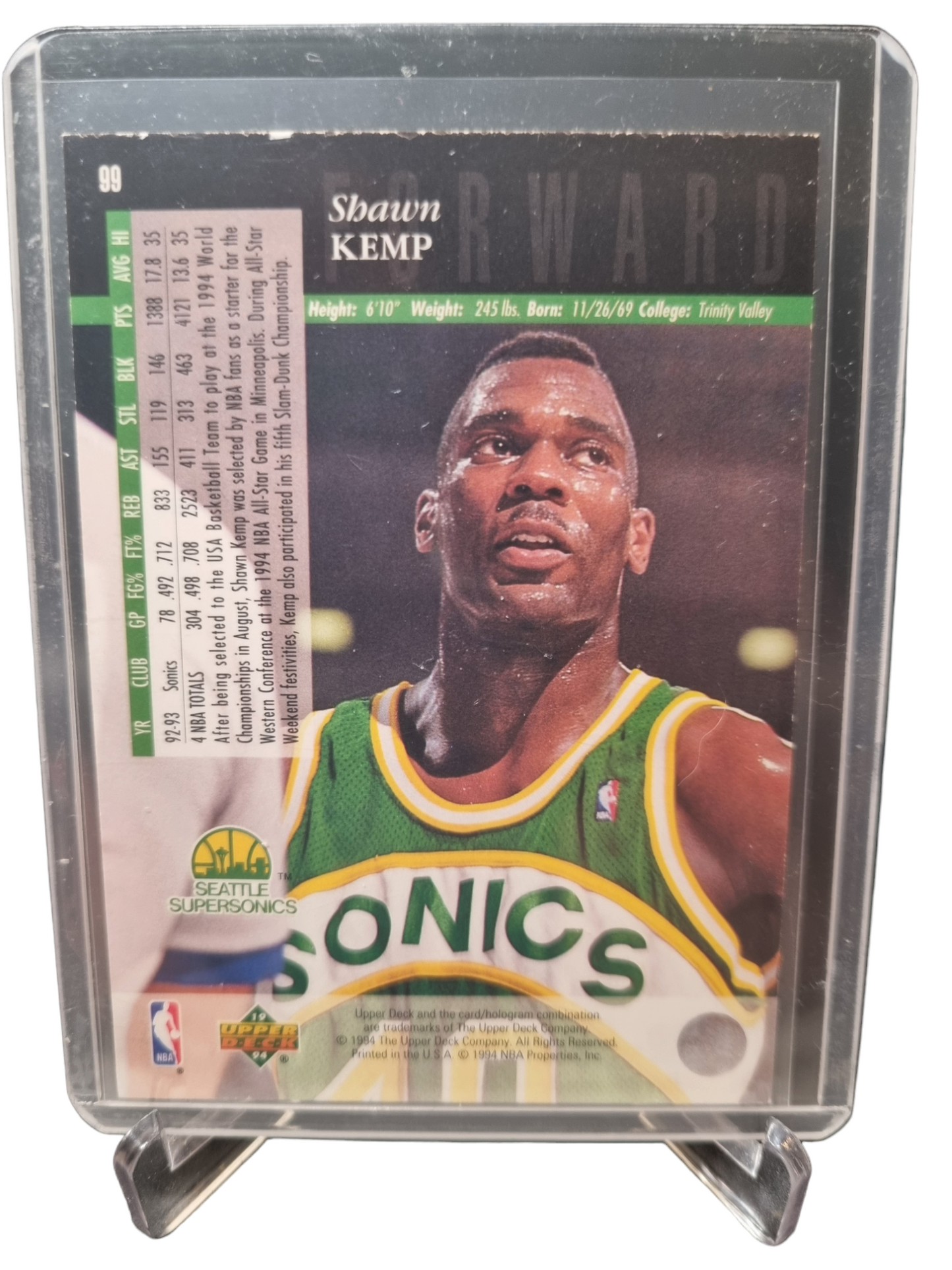 1994 Upper Deck #99 Shawn Kemp Electric Court