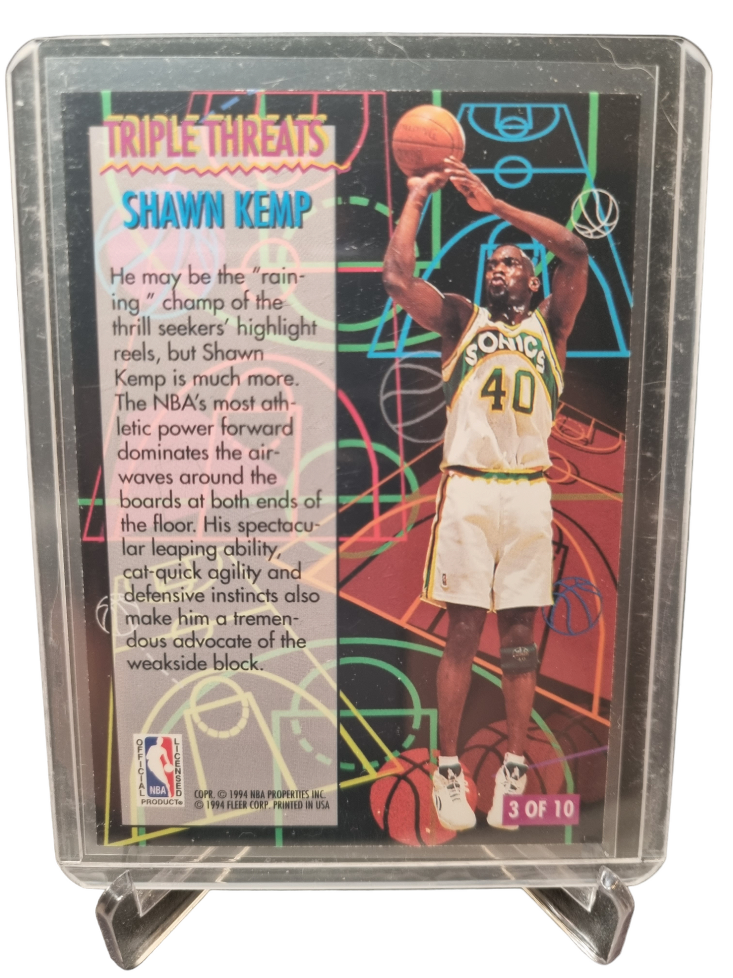 1994-95 Fleer Ultra #3 of 10 Shawn Kemp Triple Threats