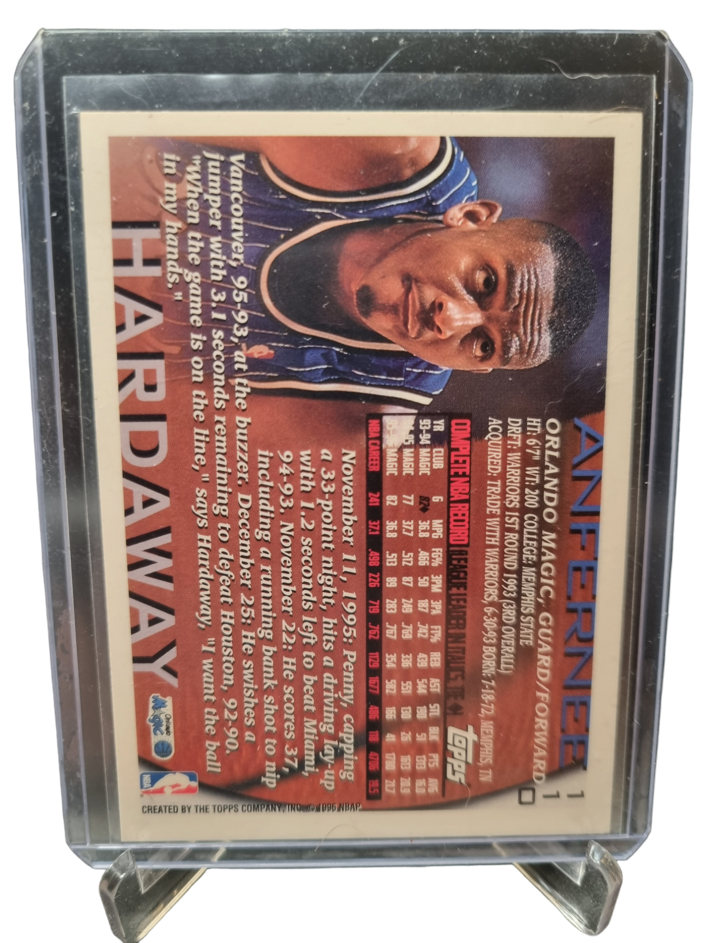 1996 Topps #11 Anfernee Hardaway