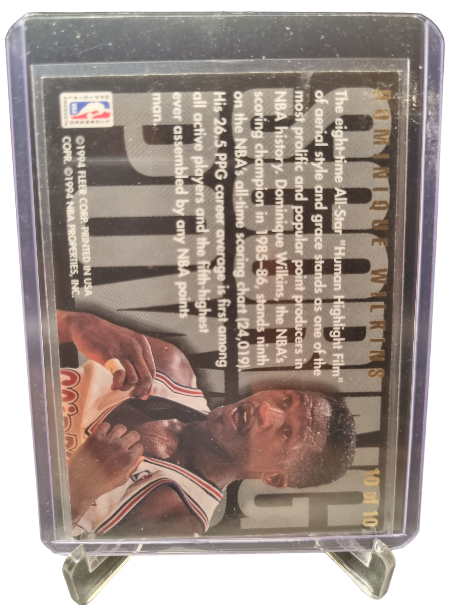 1994-95 Flair #10 of 10 Dominique Wilkins Scoring Power