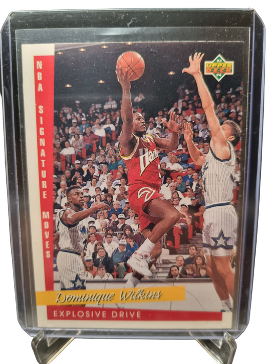 1993 Upper Deck #240 Dominique Wilkins Explosive Drive