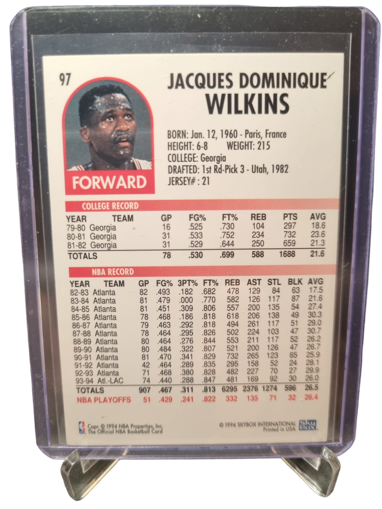 1994 Hoops #97 Dominique Wilkins