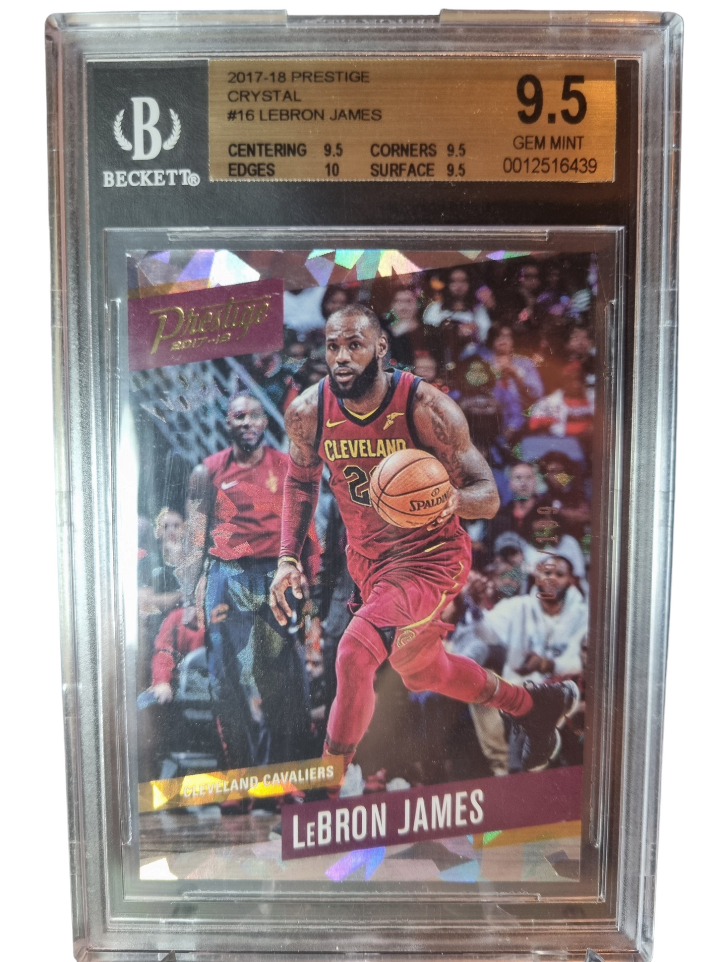 2017 Prestige Crystal #16 Lebron James 56/199 BGS 9.5 Gem Mint