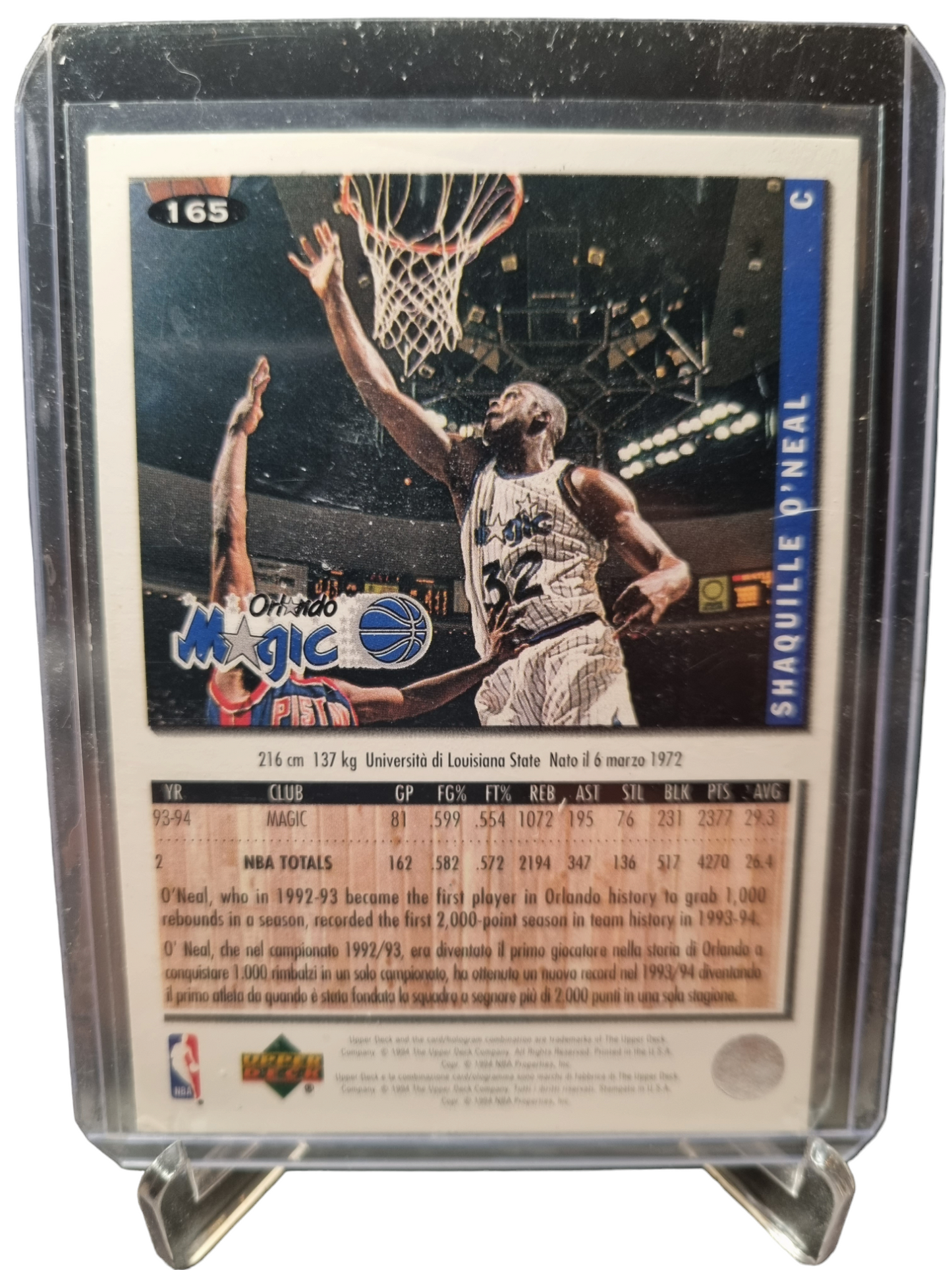 1994 Upper Deck #165 Shaquille O'Neal