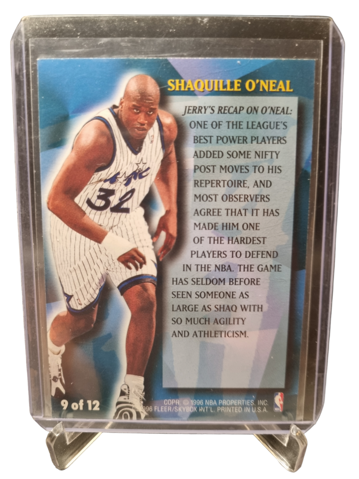 1996 Fleer #9 of 12 Shaquille O'Neal Stackhouse's All-Fleer