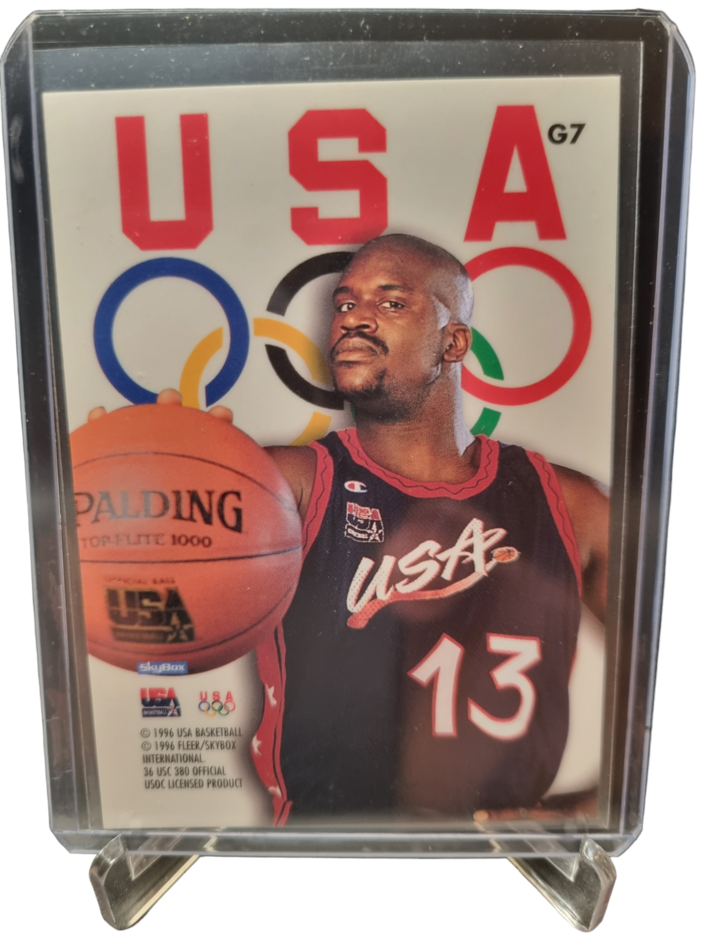 1996 Skybox #G7 Shaquille O'Neal USA Basketball Gold