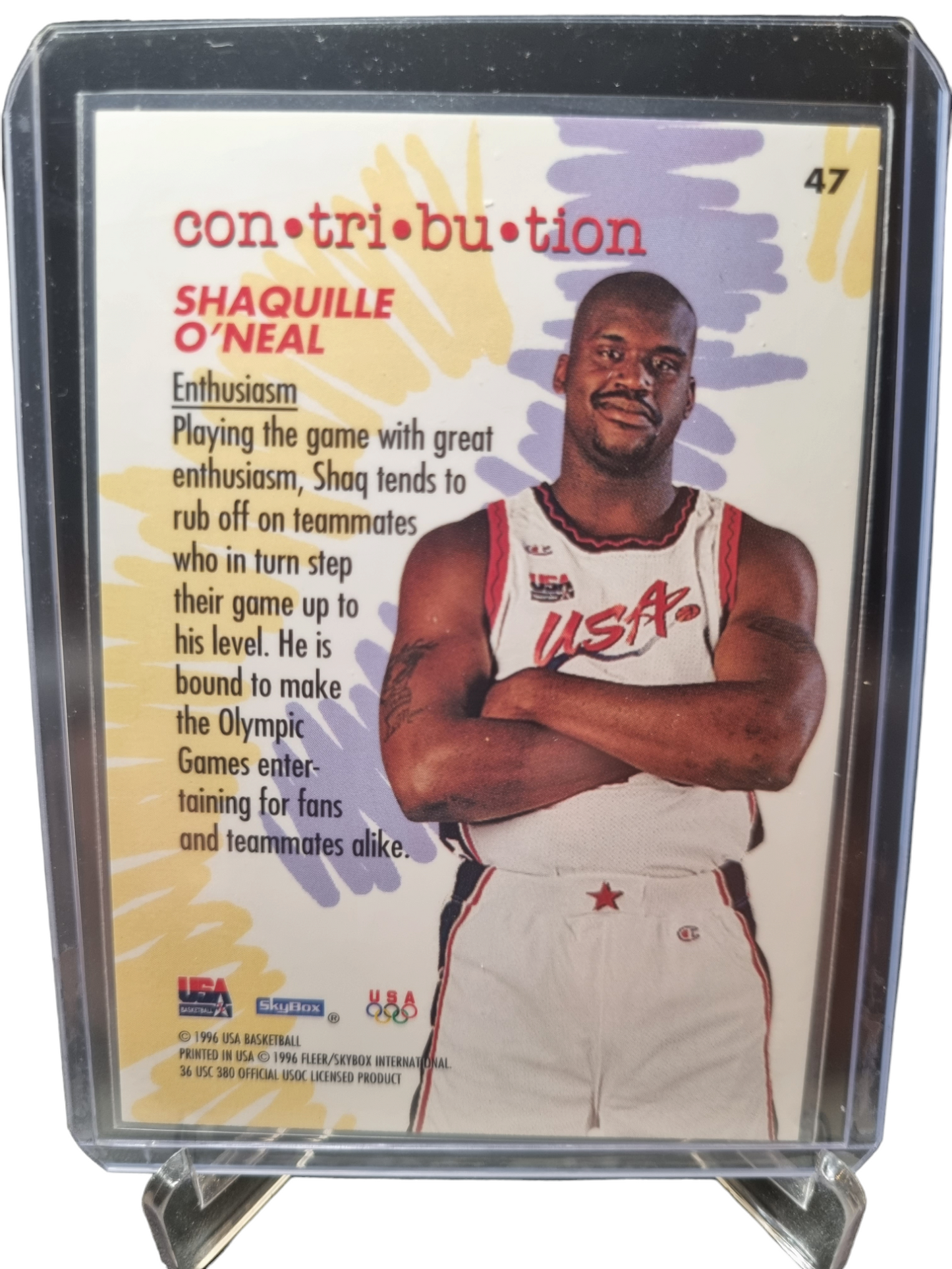 1996 Skybox #47 Shaquille O'Neal USA Basketball