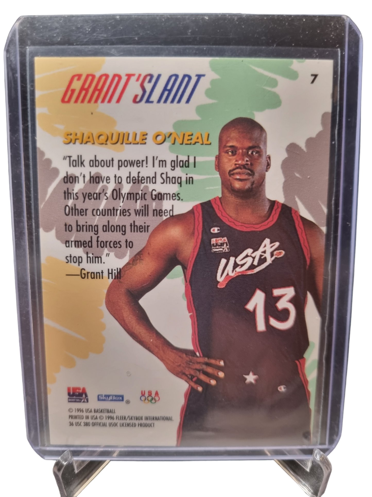 1996 Skybox #7 Shaquille O'Neal USA Basketball