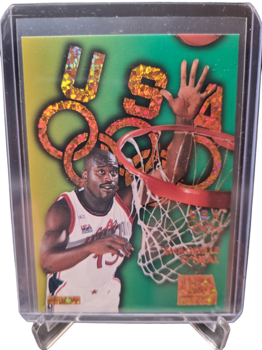 1996 Skybox #B7 Shaquille O'Neal USA Basketball Bronze Sparkle