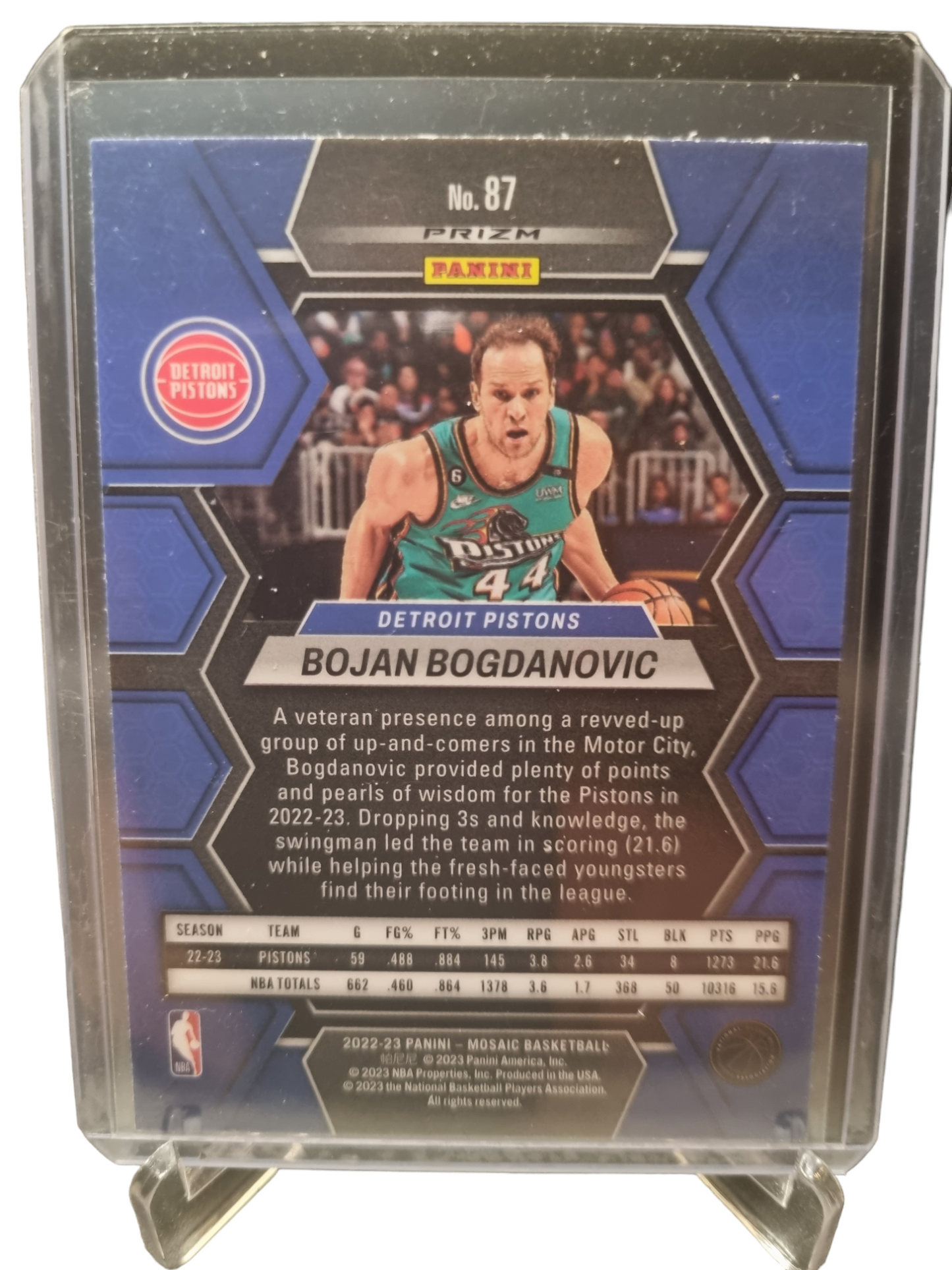 2022-23 Mosaic #87 Bojan Bogdanovic Silver Prizm