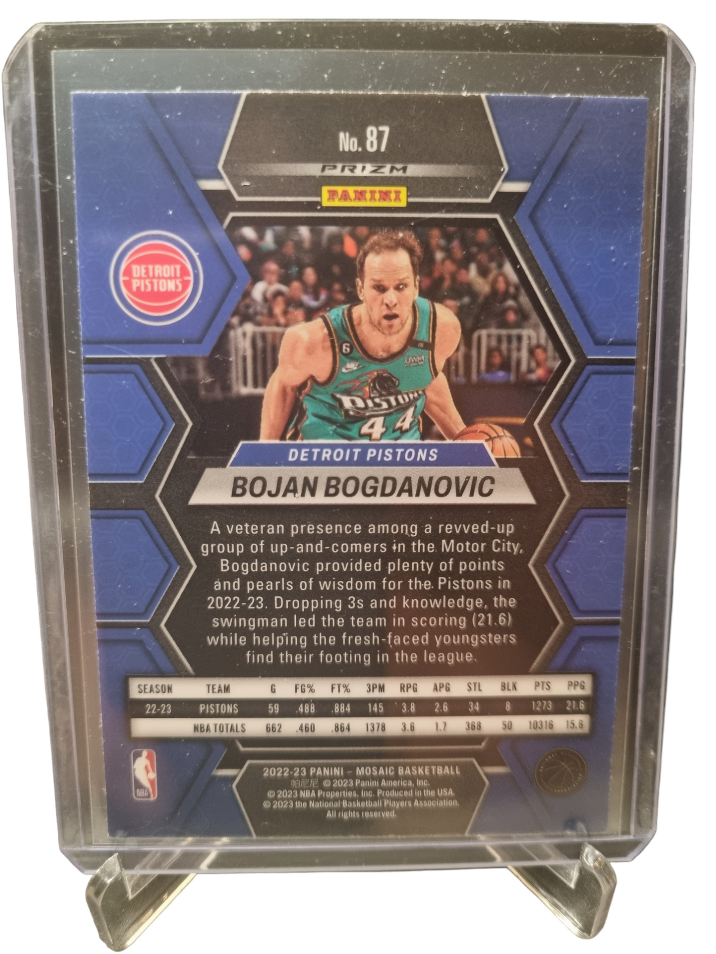 2022-23 Mosaic #87 Bojan Bogdanovic White Sparkle Prizm