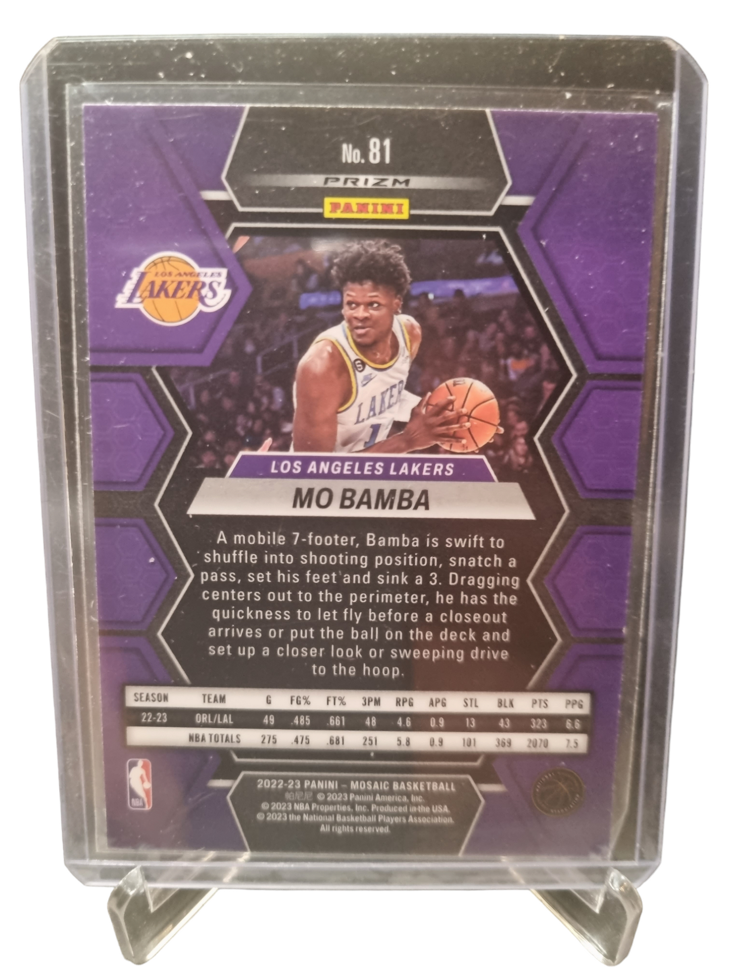 2022-23 Mosaic #81 Mo Bamba Fastbreak Disco Prizm