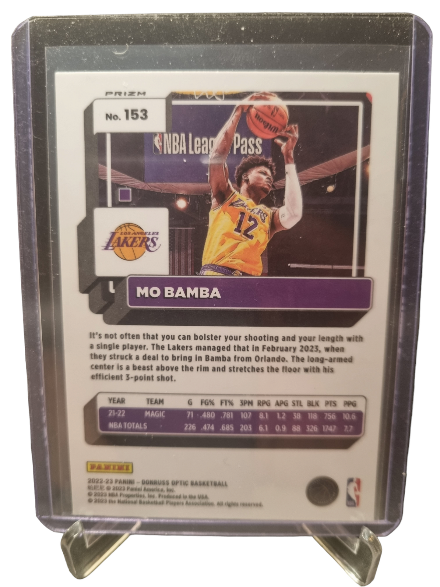 2022-23 Donruss Optic #153 Mo Bamba Silver Prizm