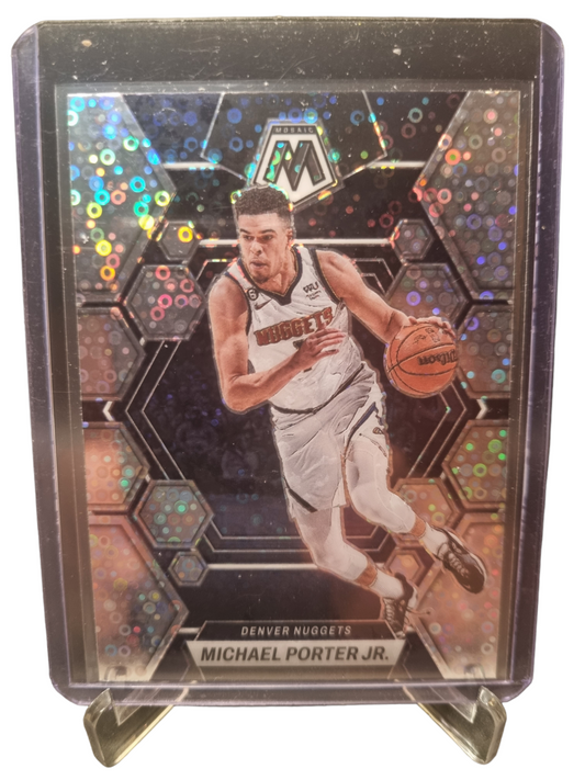 2022-23 Panini Mosaic #44 Michael Porter Junior Fastbreak Disco Prizm