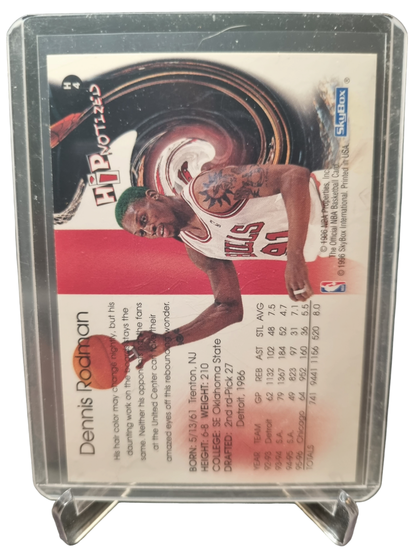 1996 Hoops #H4 Dennis Rodman Hipnotized