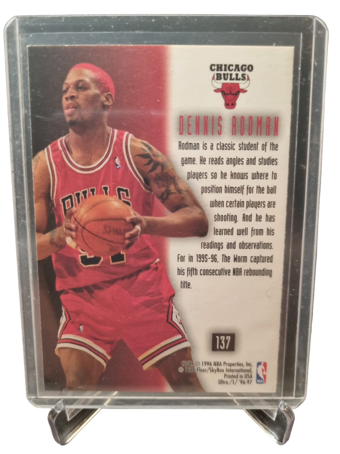 1996-97 Fleer #137 Dennis Rodman On The Block