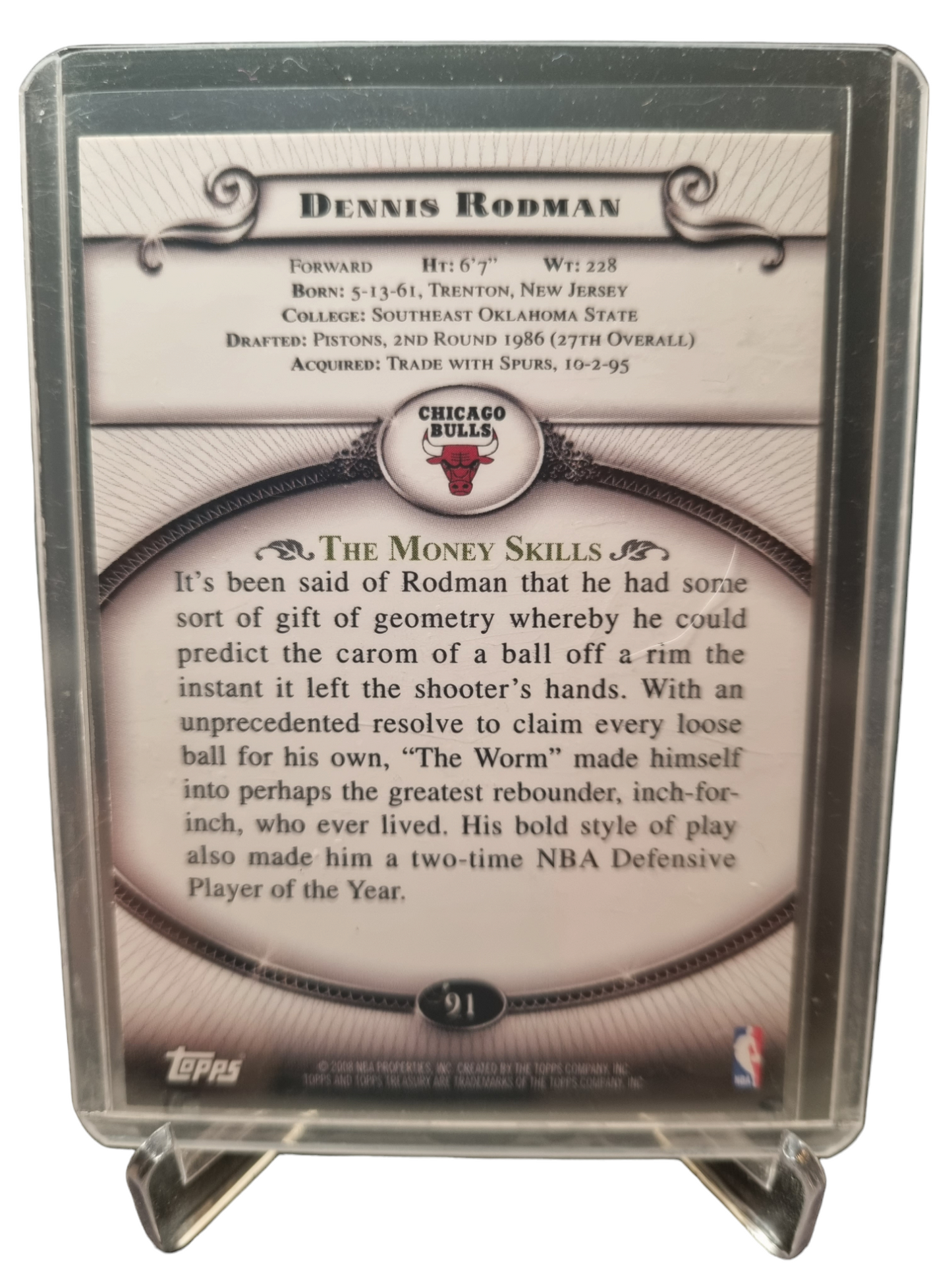 2008 Topps #91 Dennis Rodman The Money Skills