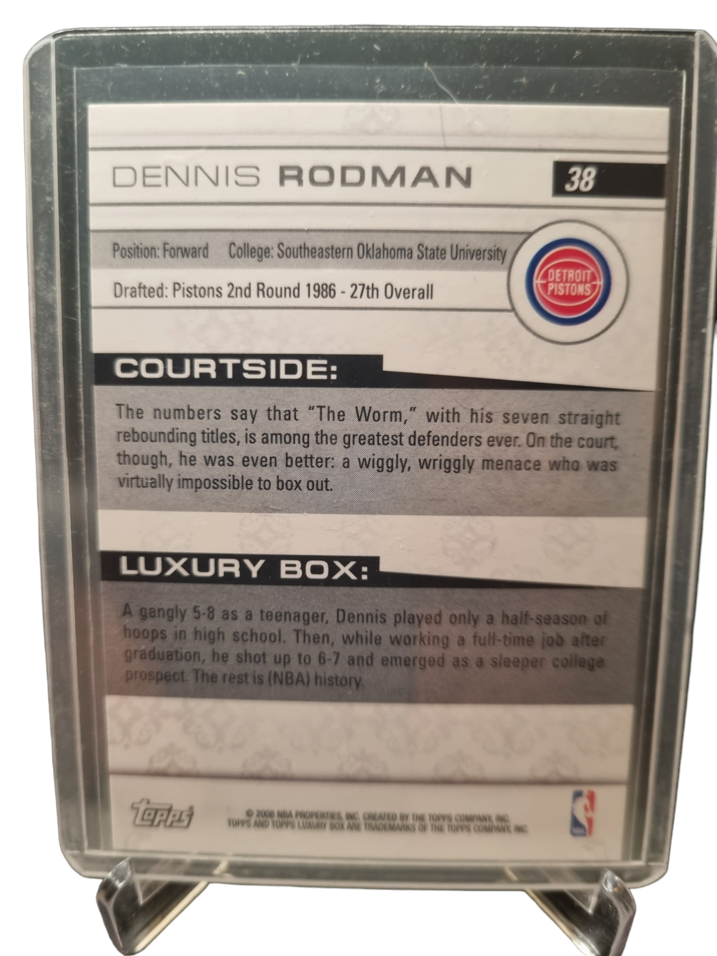 2008 Topps #38 Dennis Rodman Luxury Box