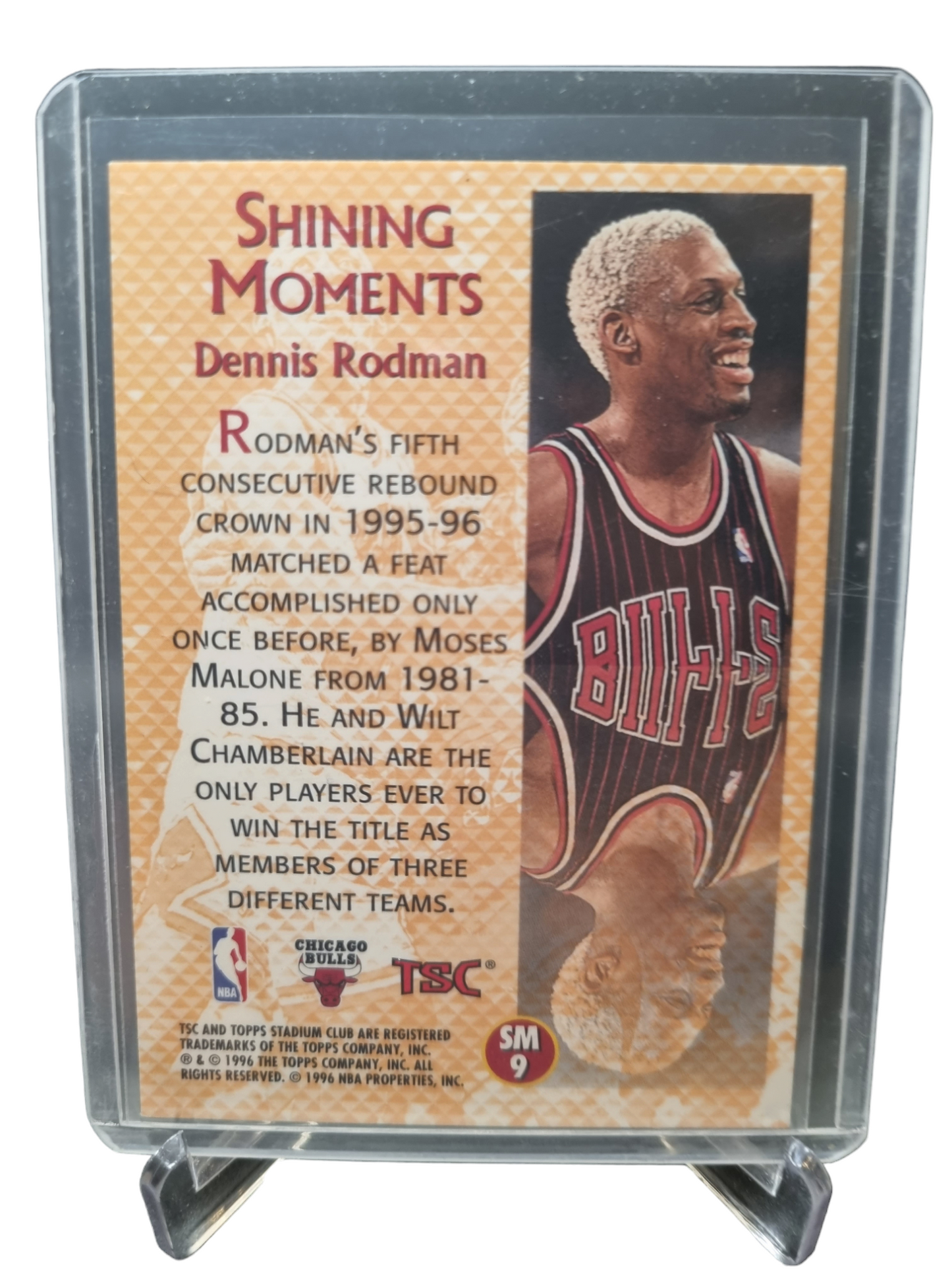 1996 Topps Stadium Club #SM9 Dennis Rodman Shining Moments