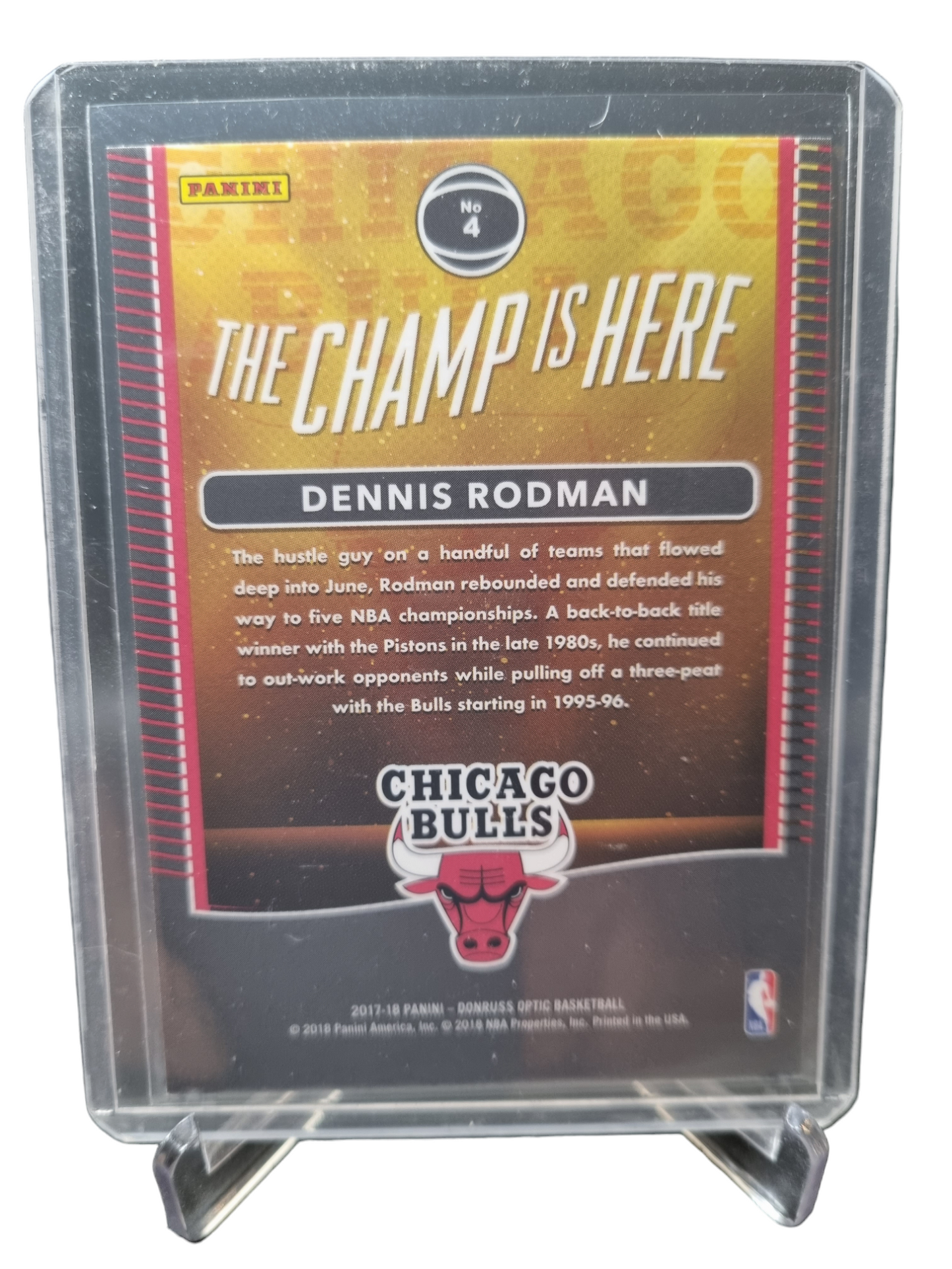 2017-18 Panini Donruss Optic #4 Dennis Rodman The Champ Is Here