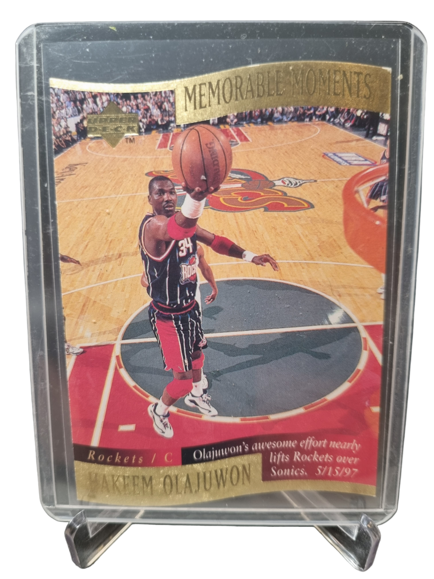 1998 Upper Deck #8 of 10 Hakeem Olajuwon Memorable Moments