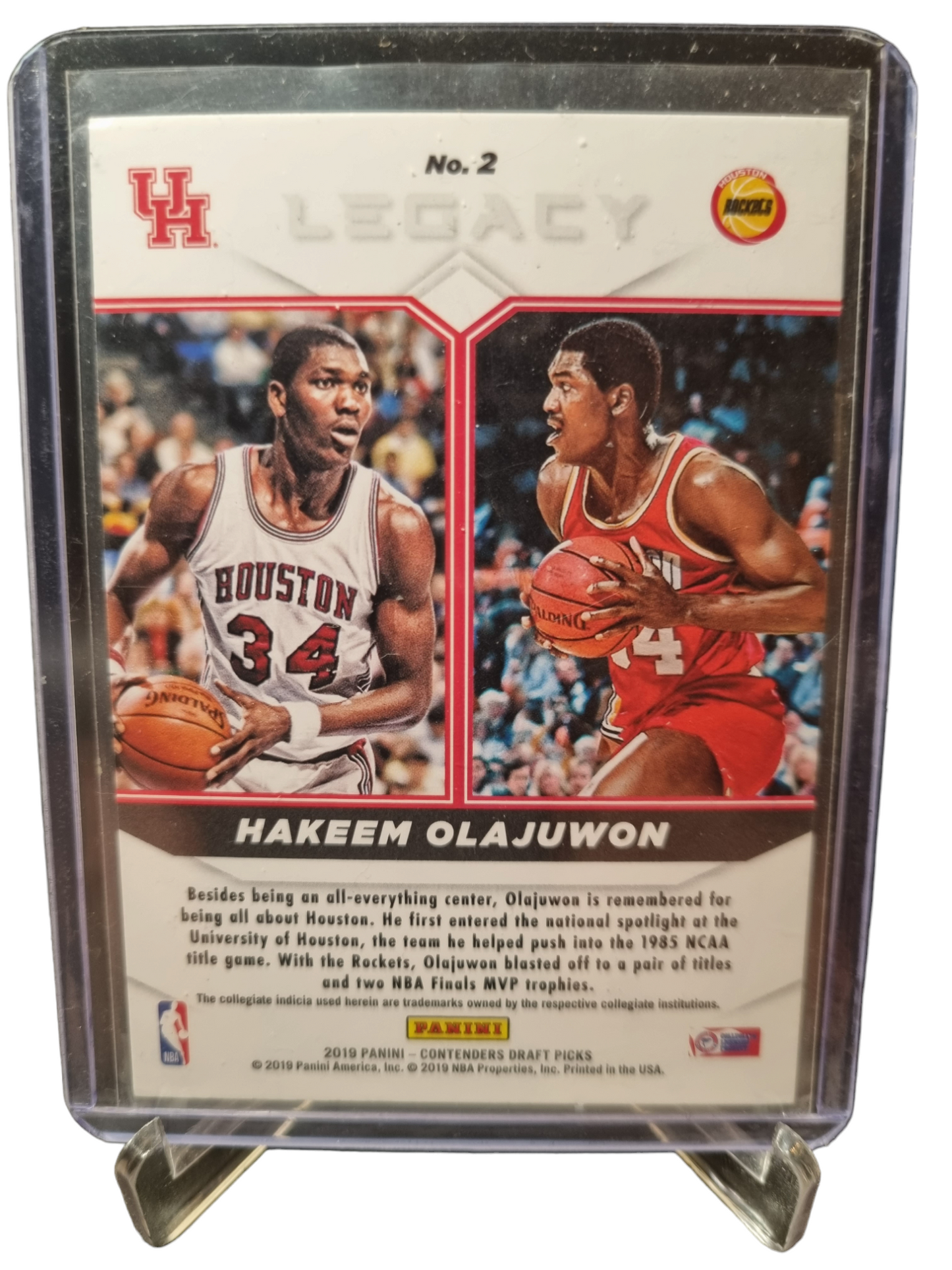 2019-Panini Contenders Draft Picks #2 Hakeem Olajuwon Legacy