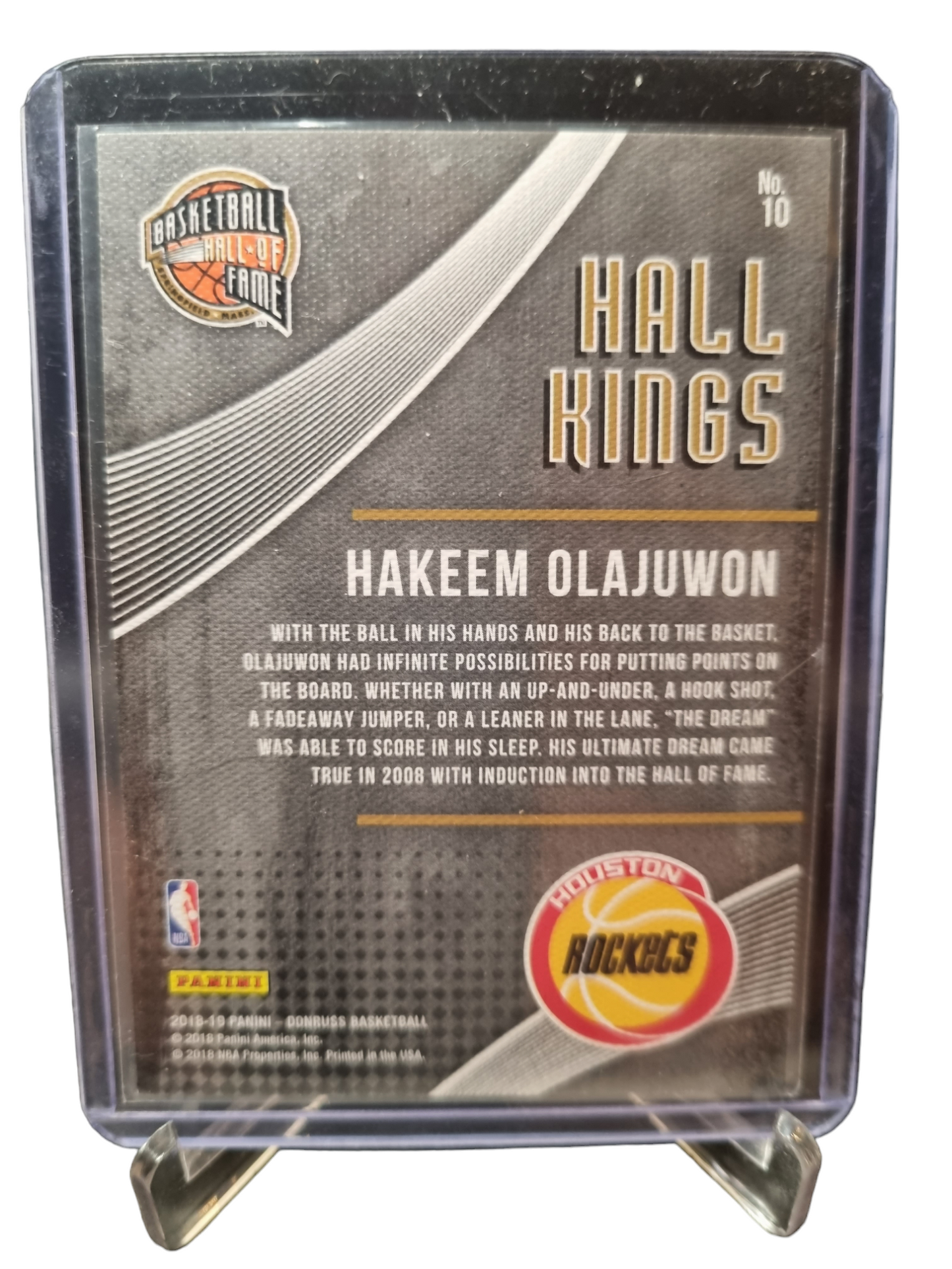 2018-19 Panini Donruss #10 Hakeem Olajuwon Hall Kings