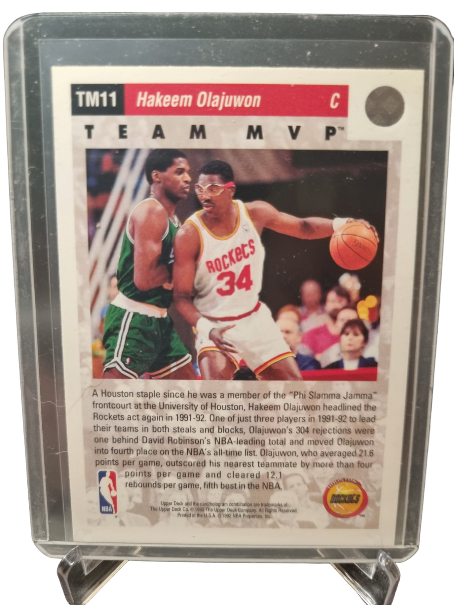 1992 Upper Deck #TM11 Hakeem Olajuwon Team MVP