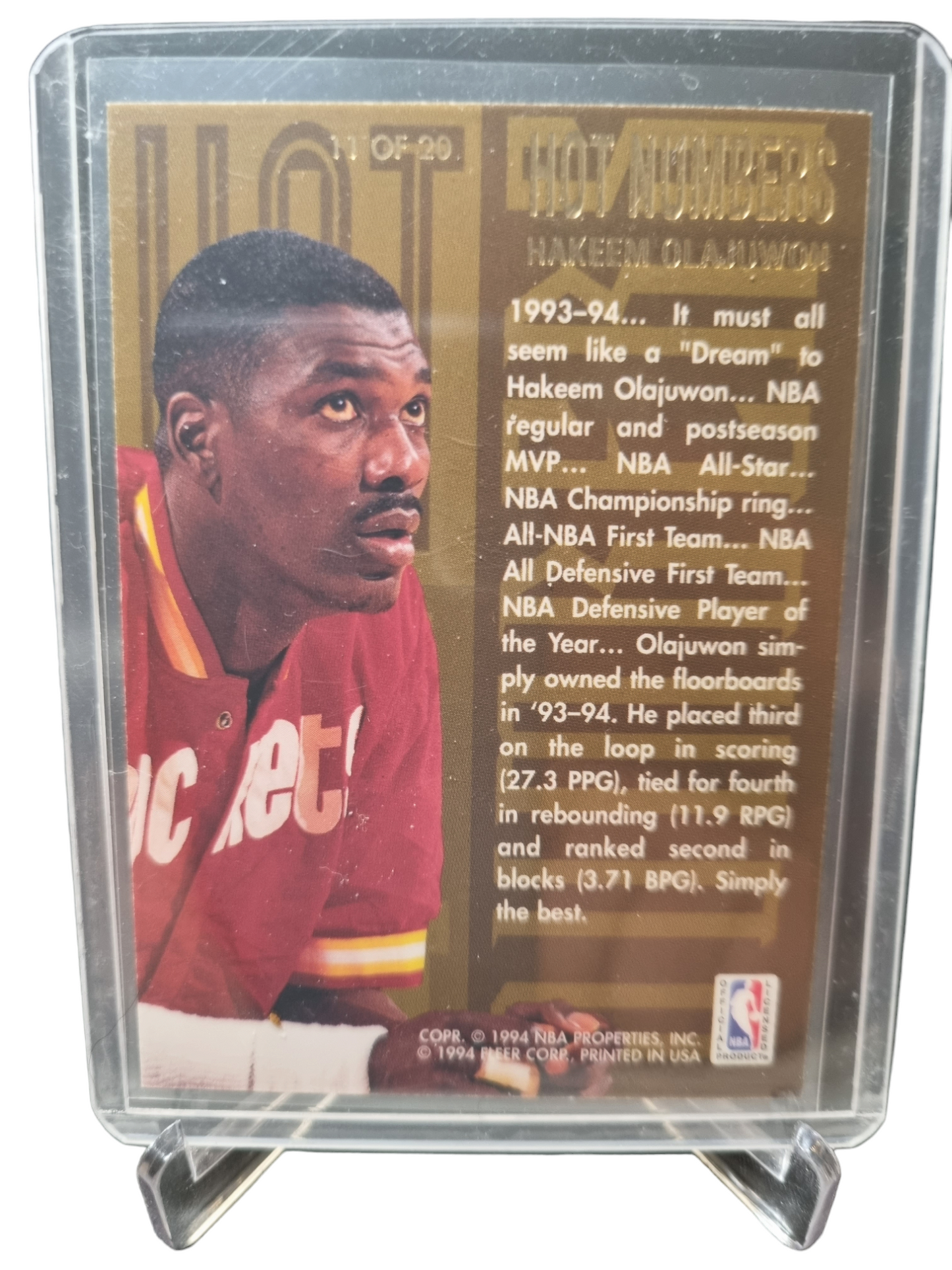 1994-95 Flair #11 of 20 Hakeem Olajuwon Hot Numbers