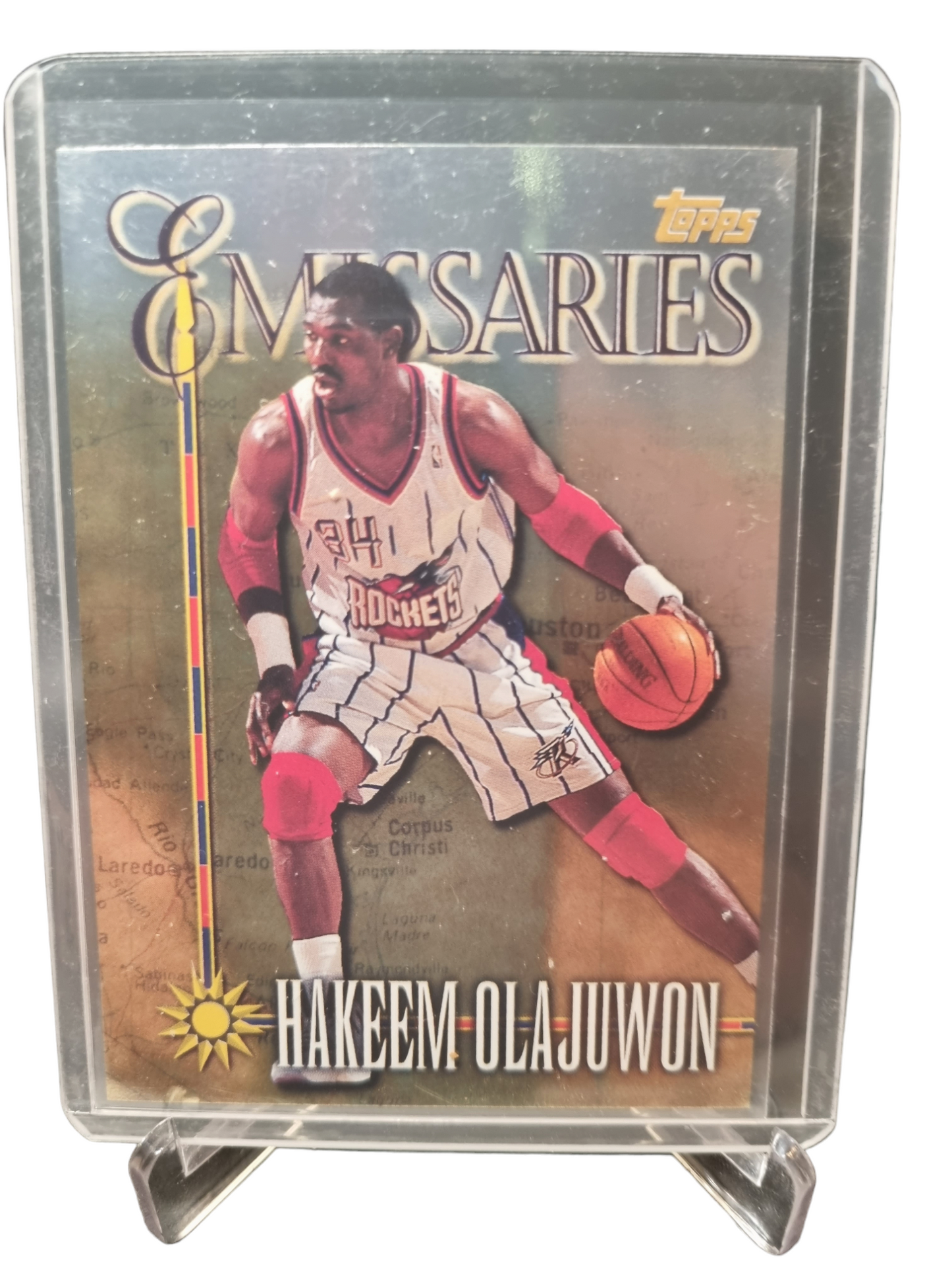 1998 Topps #E17 Hakeem Olajuwon Emissaries