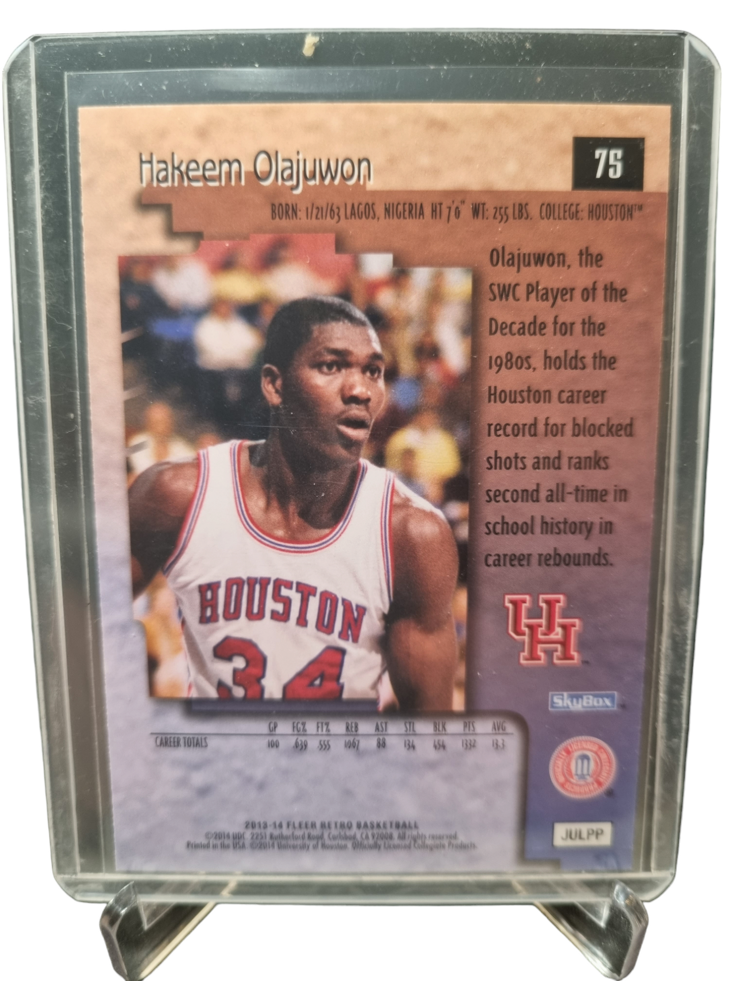 2013-14 Skybox Premium #75 Hakeem Olajuwon Fleer Retro