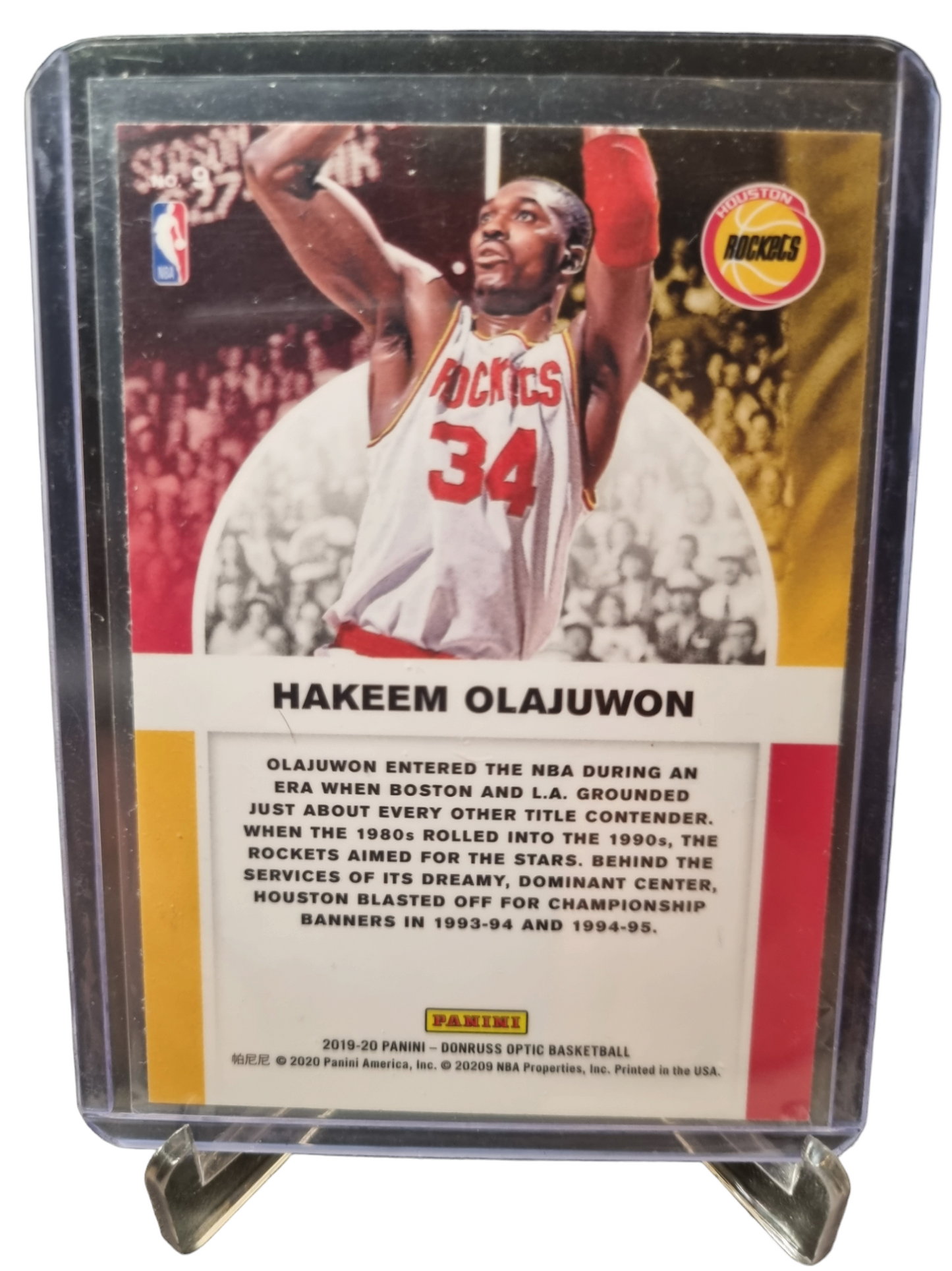 2019-20 Panini Donruss Optic #9 Hakeem Olajuwon Winner Stays