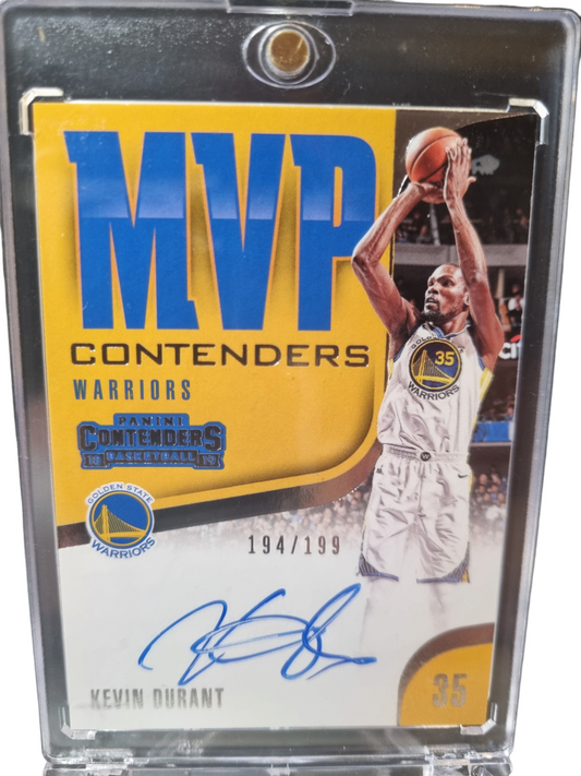 2018-19 Panini Contenders #MVP-KDR Kevin Durant MVP Contenders On Card Autograph 194/199
