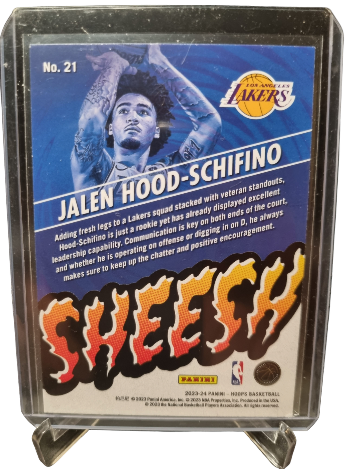 2023-24 Panini Hoops #21 Jalen Hood-Schifino Sheesh