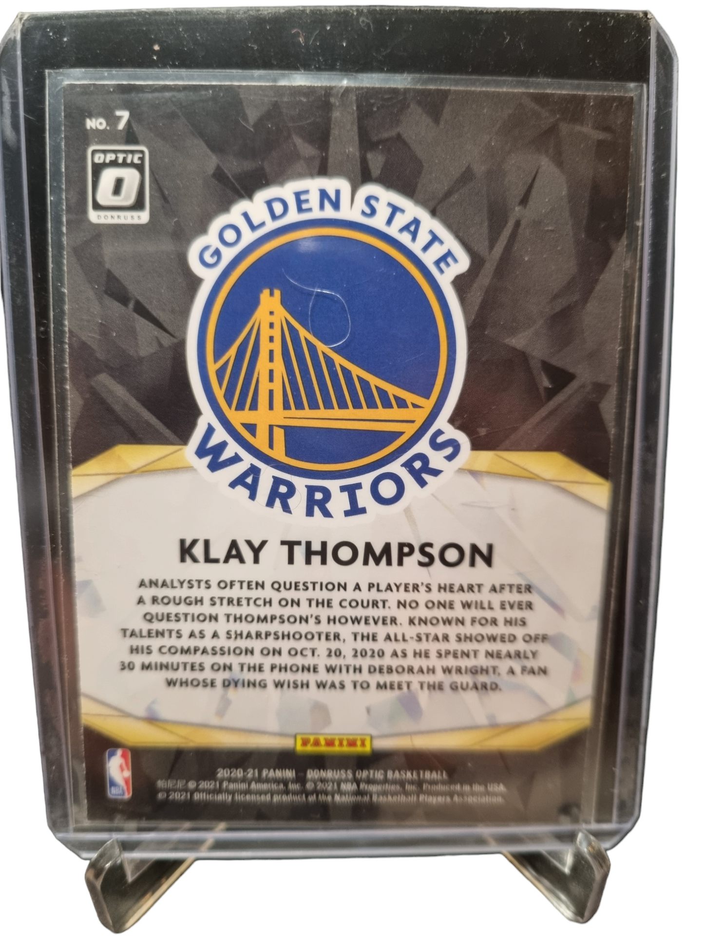 2020-21 Panini Donruss Optic #7 Klay Thompson Winner Stays