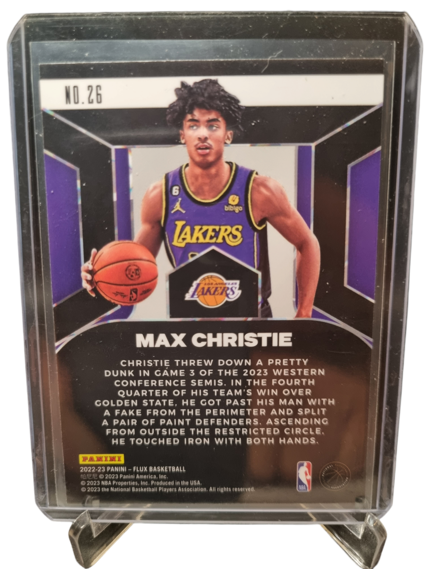 2022-23 Panini Flux #26 Max Christie Rookie Card Influx