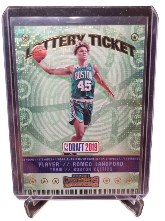 2019-20 Panini Contenders #14 Romeo Langford Rookie Card Lottery Ticket