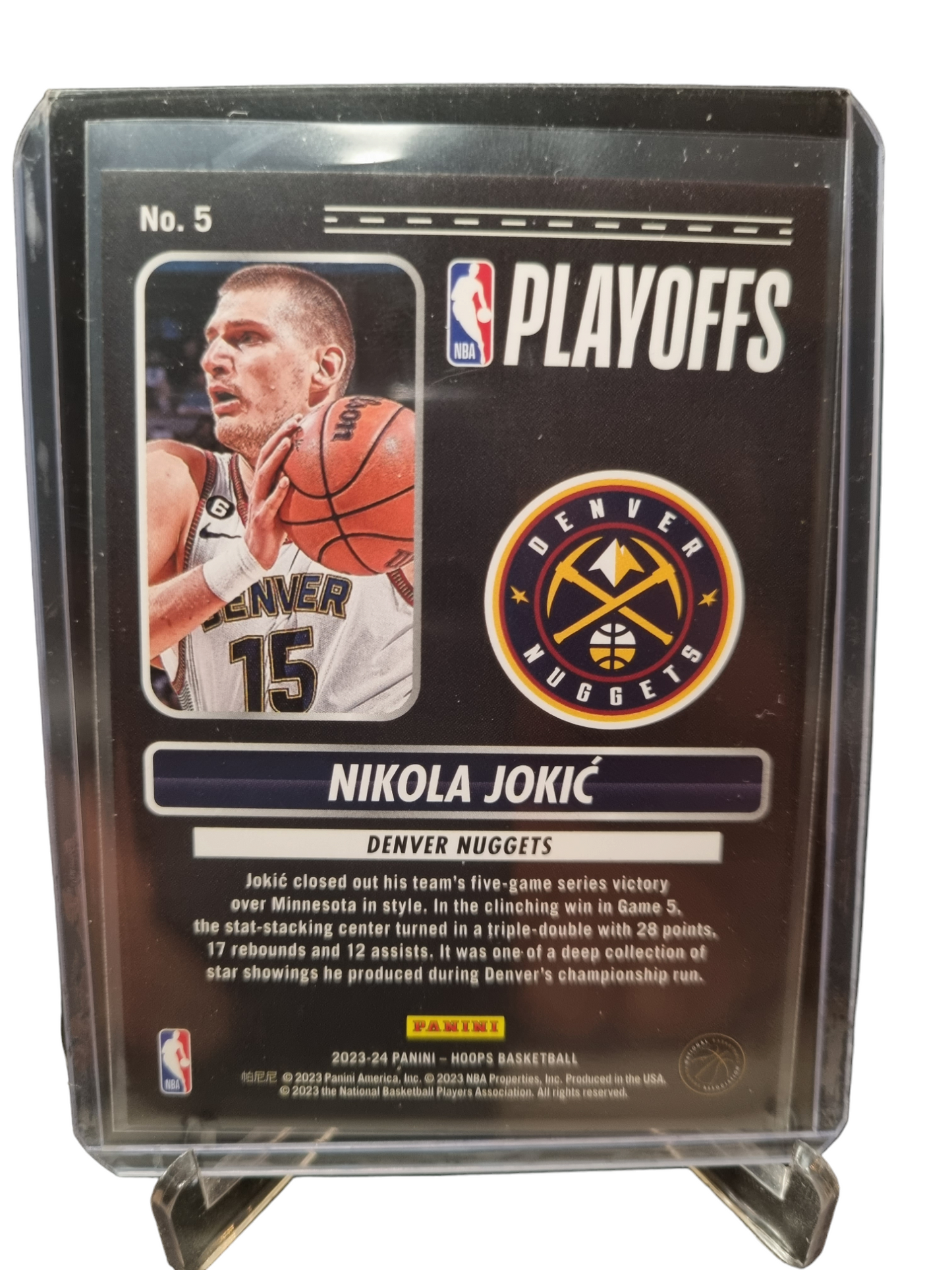 2023-24 Panini Hoops #5 Nikola Jokic Road To The Finals