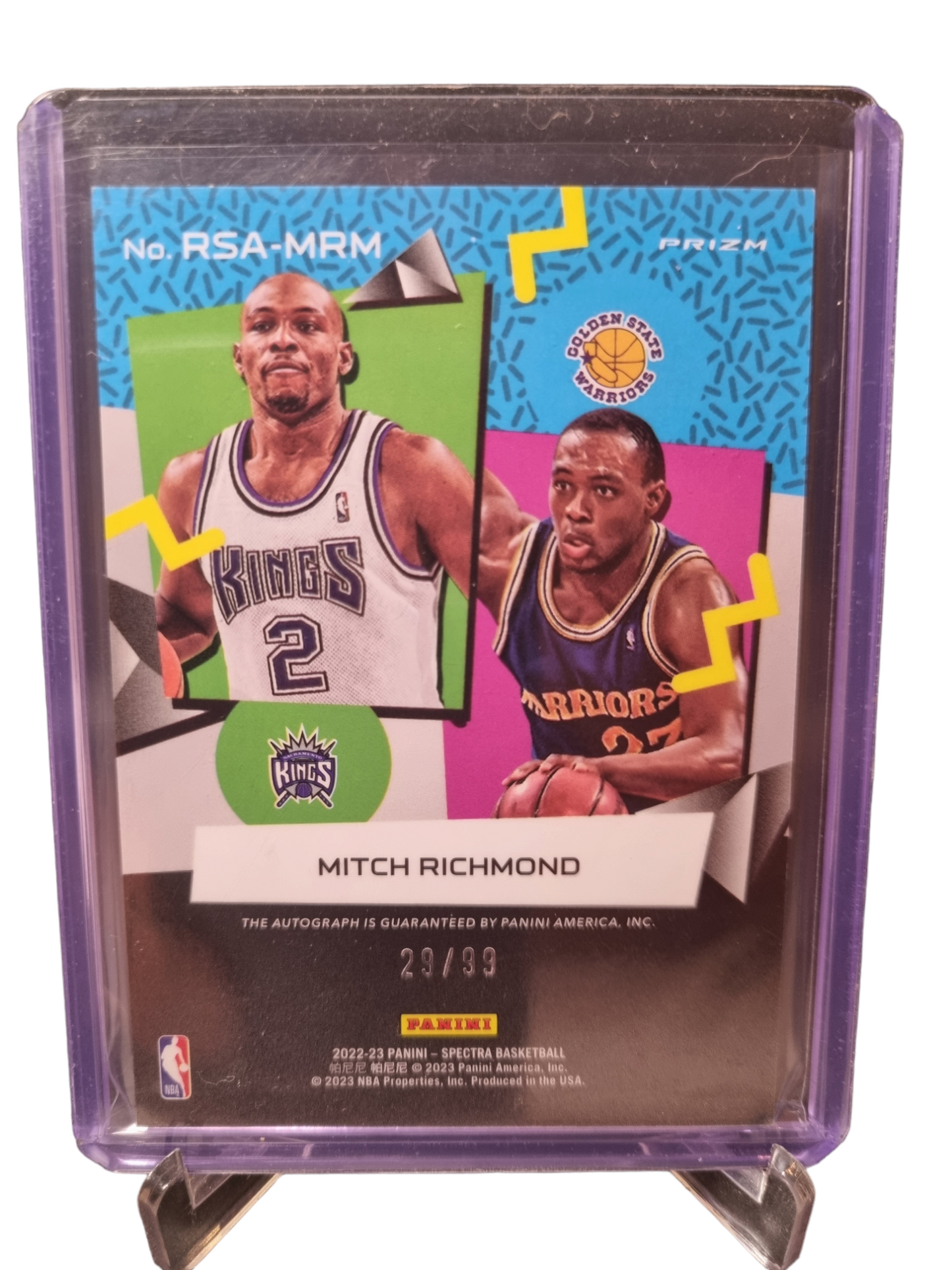 2022-23 Panini Spectra #RSA-MRM Mitch Richmond Retrospect Autograph 29/99