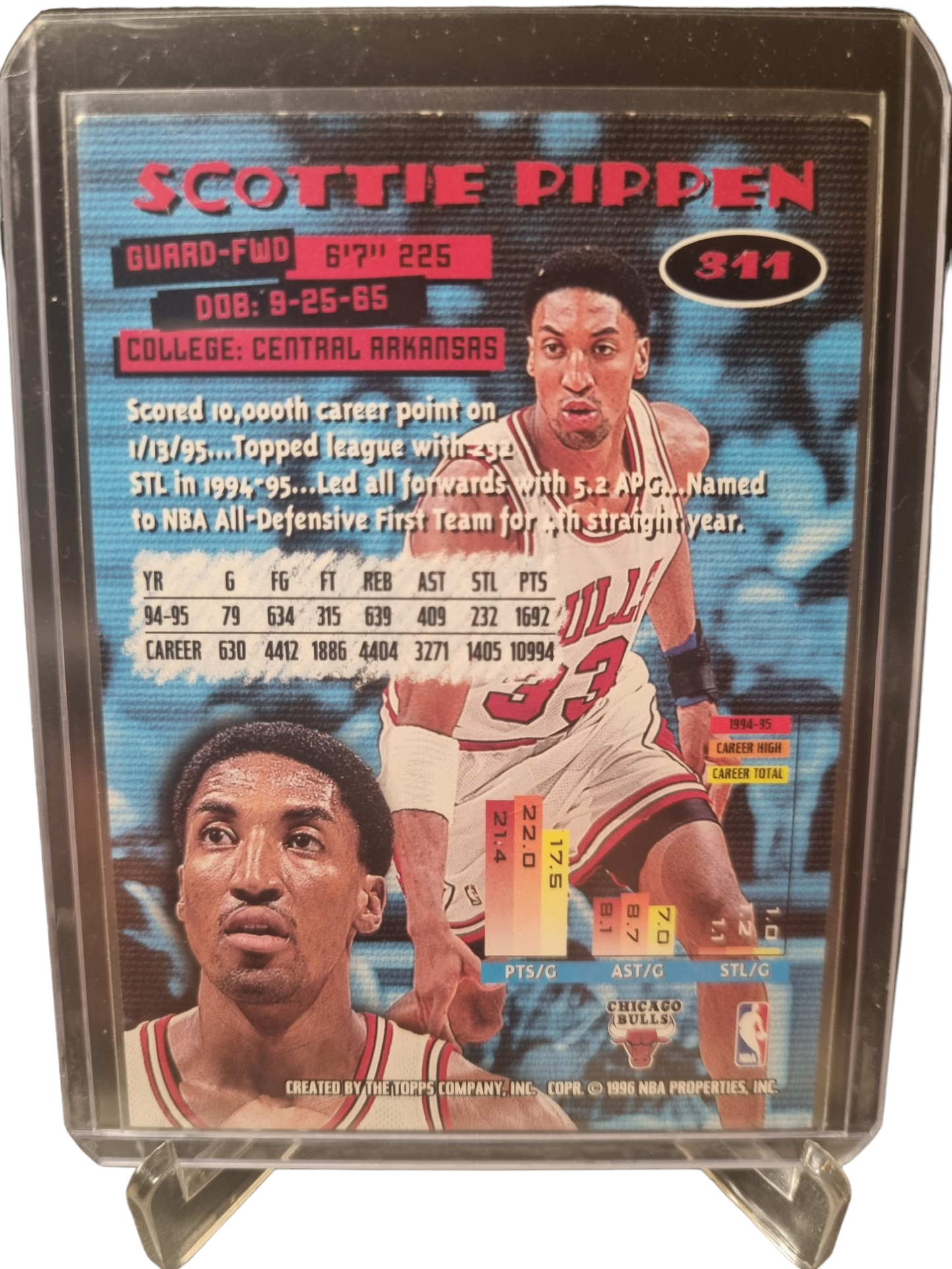 1996 Topps Stadium Club #311 Scottie Pippen