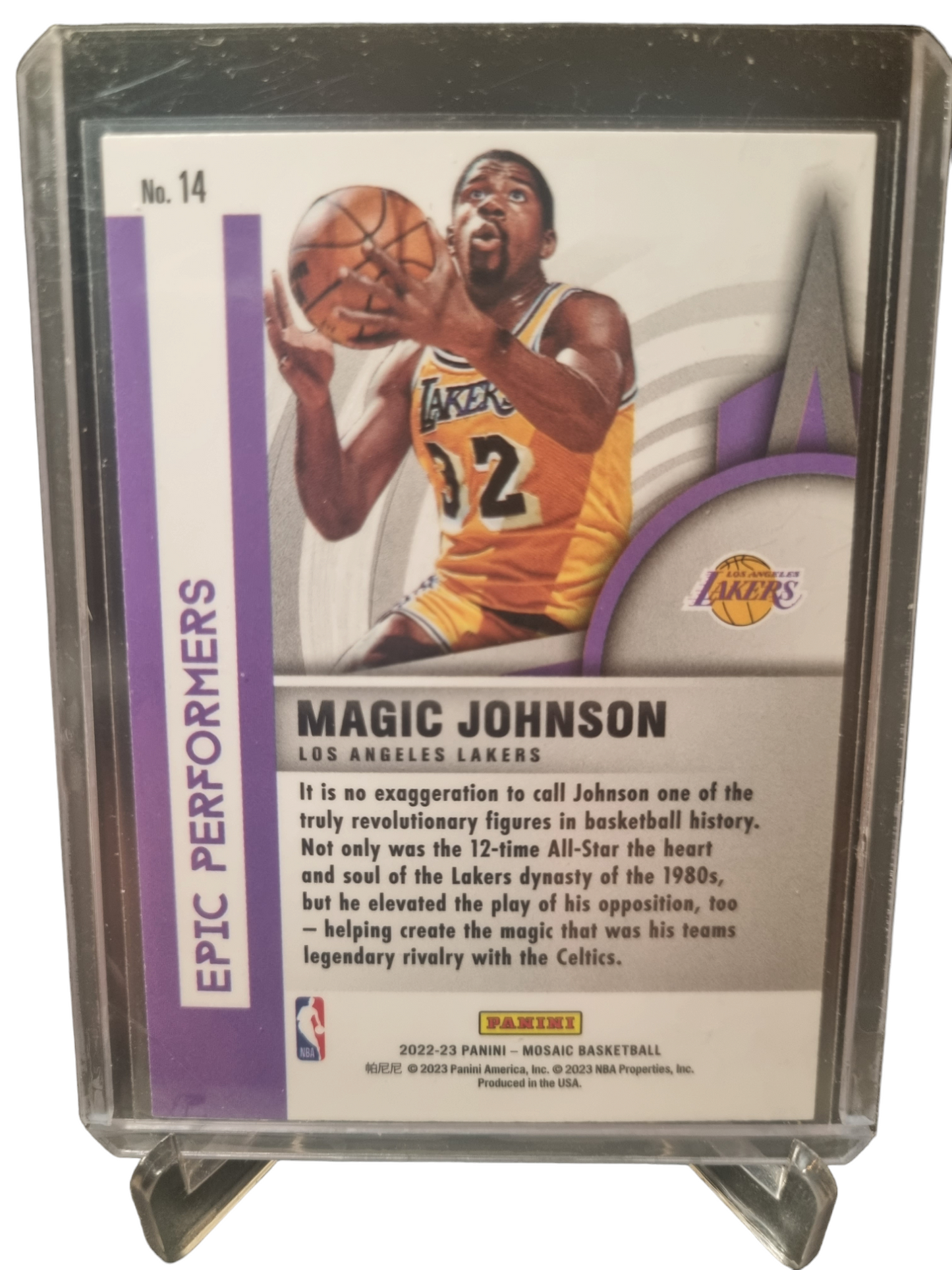 2022-23 Panini Mosaic #14 Magic Johnson Epic Performers