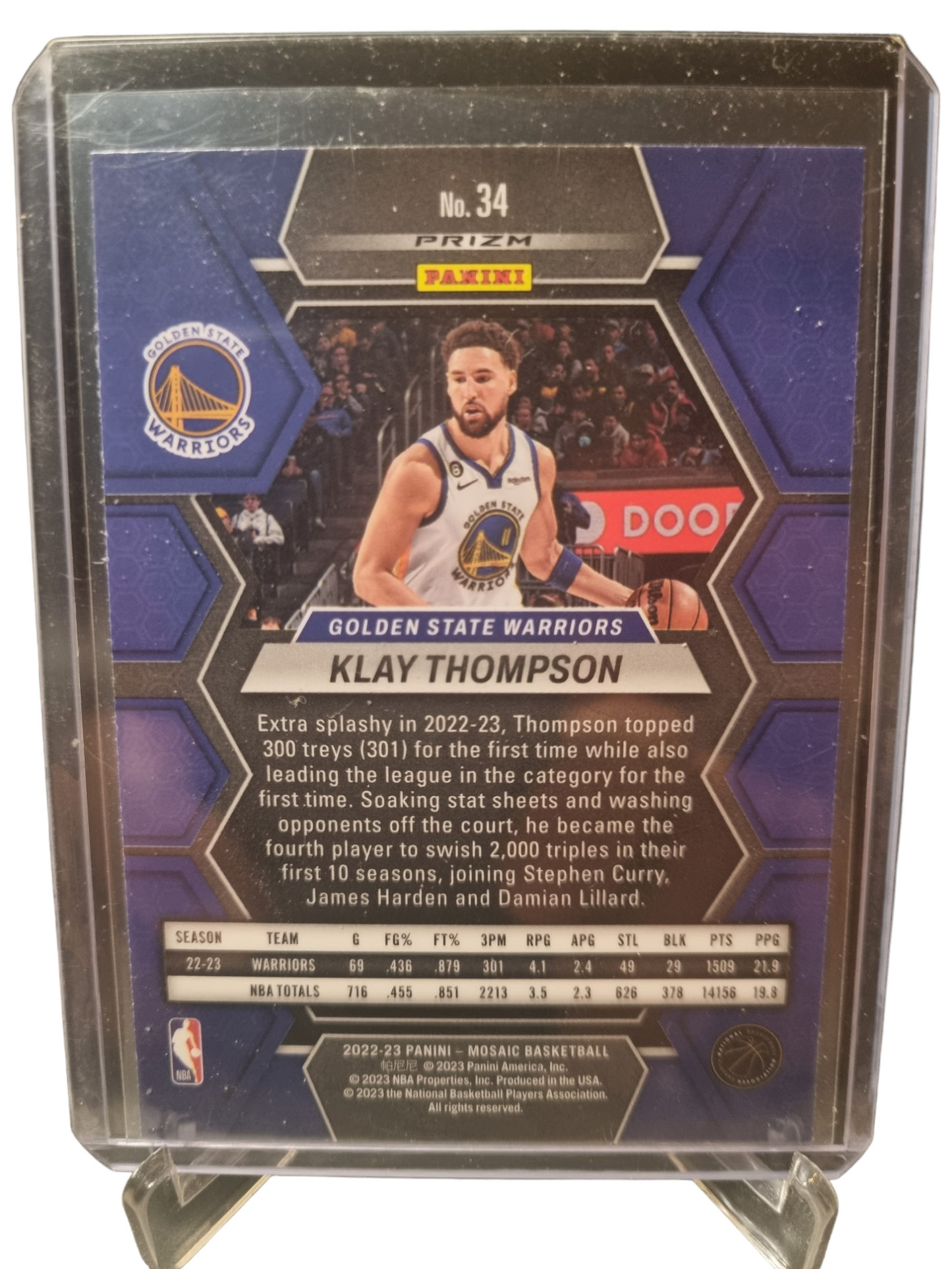 2022-23 Panini Mosaic #34 Klay Thompson Green Mosaic Prizm