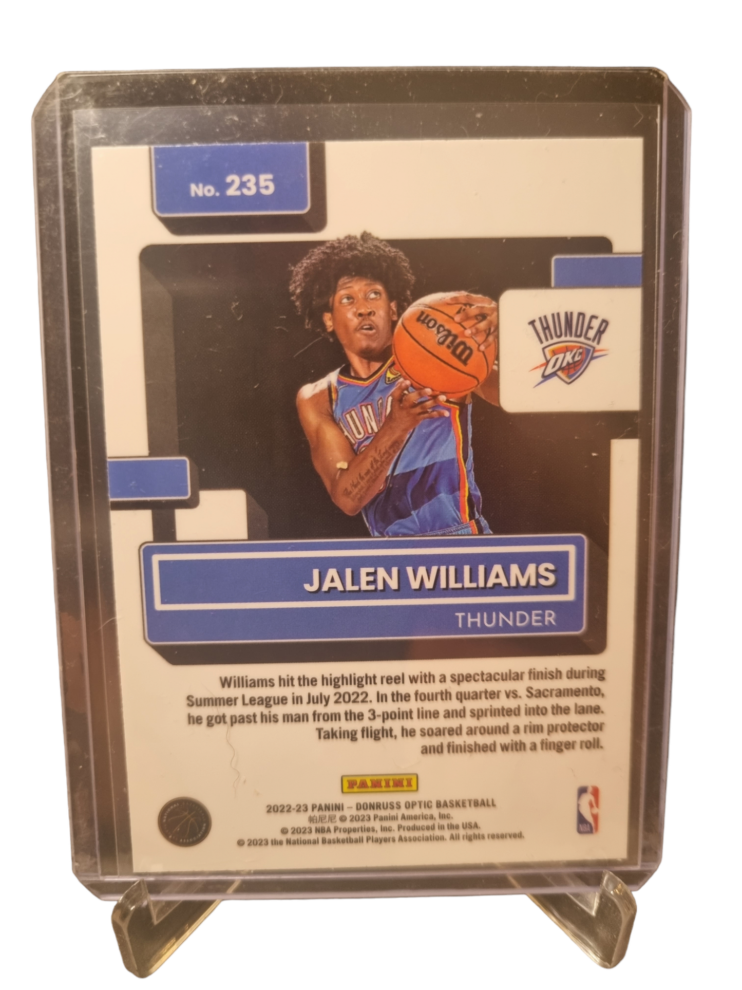 2022-23 Panini Donruss #235 Jalen Williams Rookie Card Rated Rookie