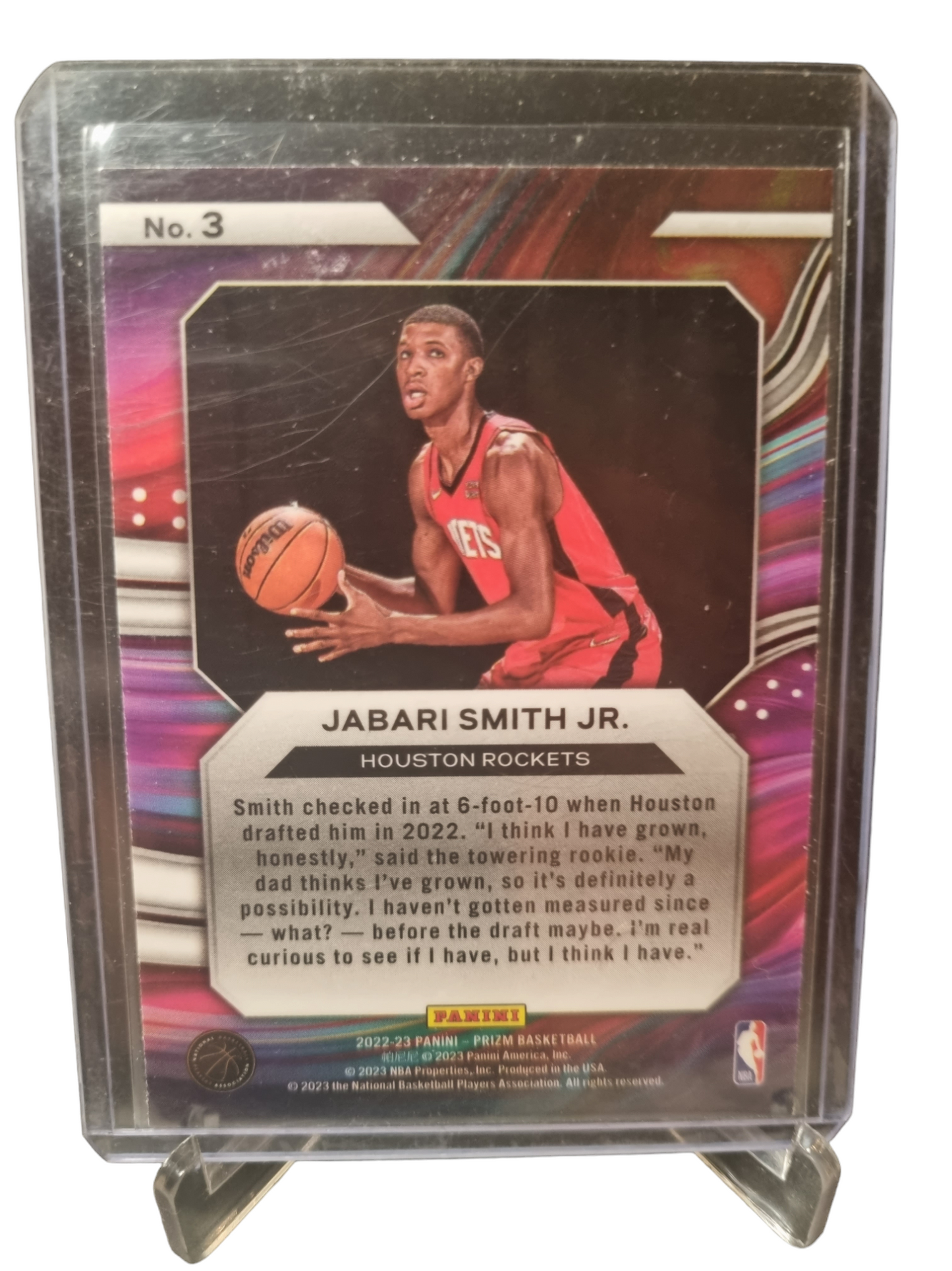 2022-23 Panini Prizm #3 Jabari Smith JR Rookie Card Instant Impact