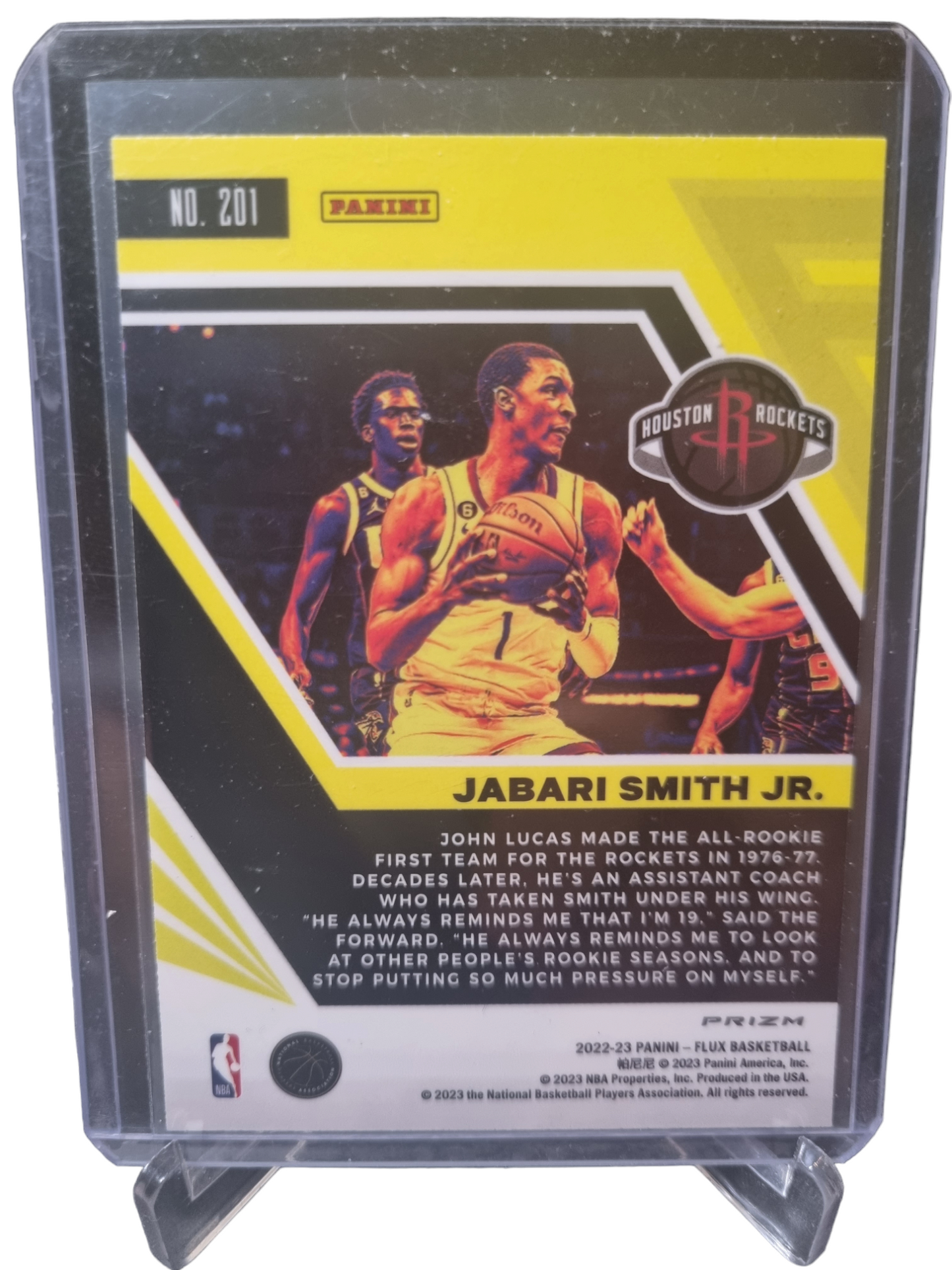 2022-23 Panini Flux #201 Jabari Smith JR Rookie Card Silver Prizm