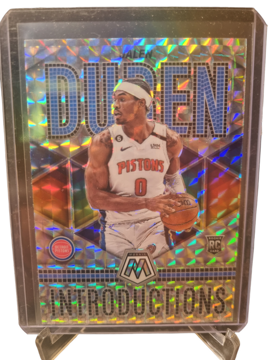 2022-23 Panini Mosaic #3 Jalen Duren Rookie Card Introductions Mosaic Prizm