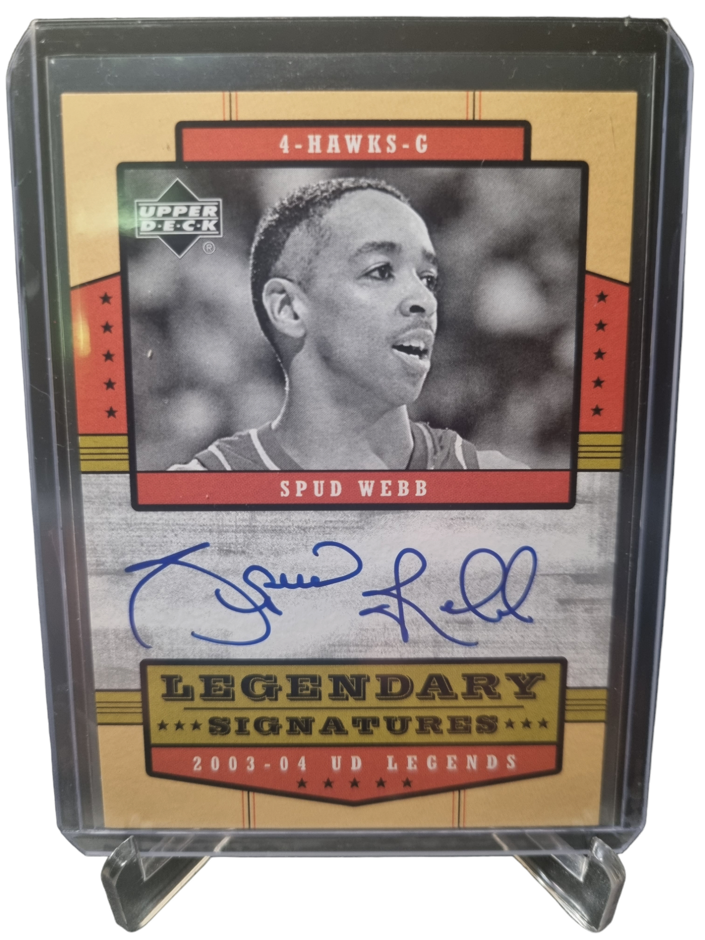 2003-04 Upper Deck #LS-SW Spud Webb Legendary Signatures On Card Autograph